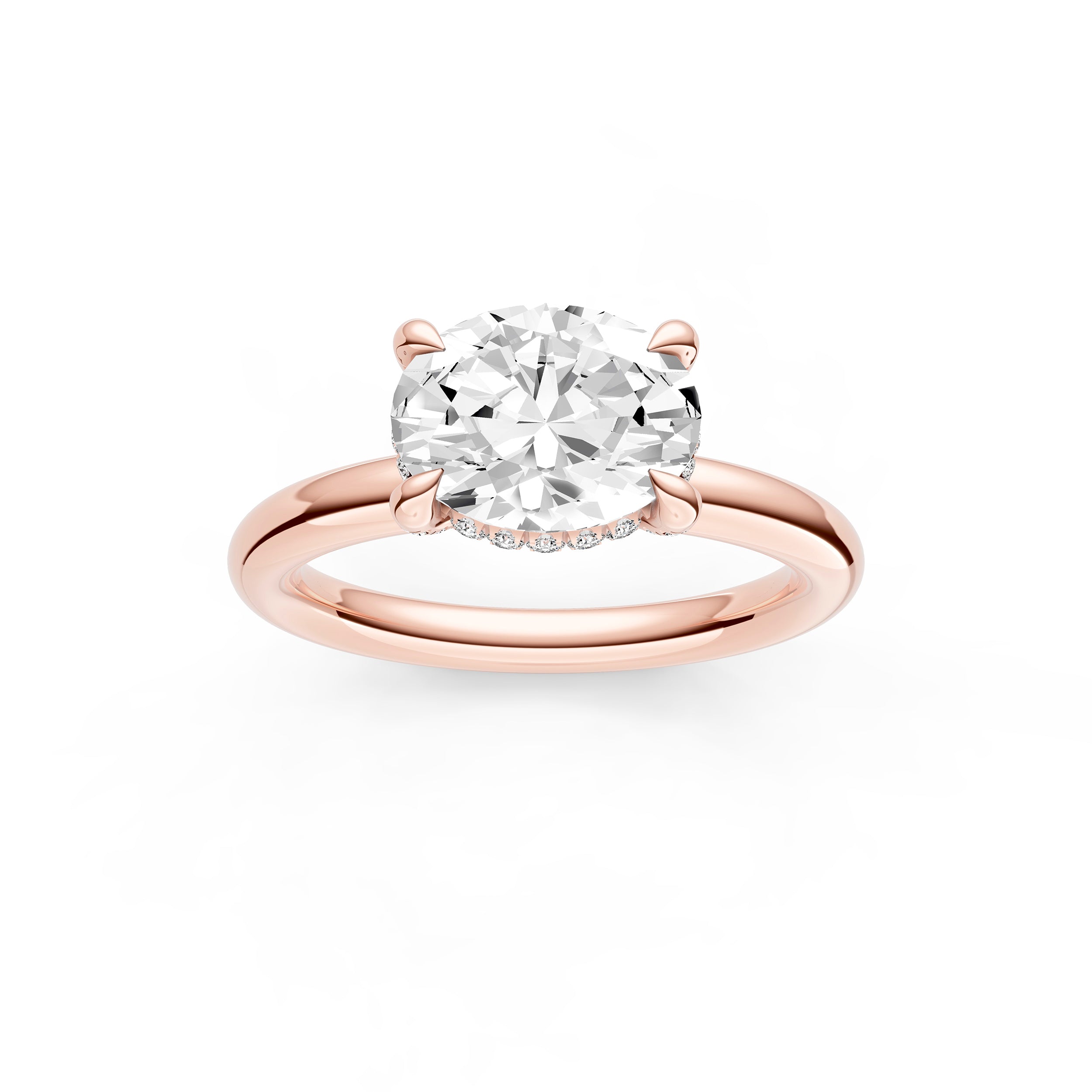 E2W Diamond Crown Engagement Ring (Oval) Birmingham Jewelry Engagement Ring Birmingham Jewelry 