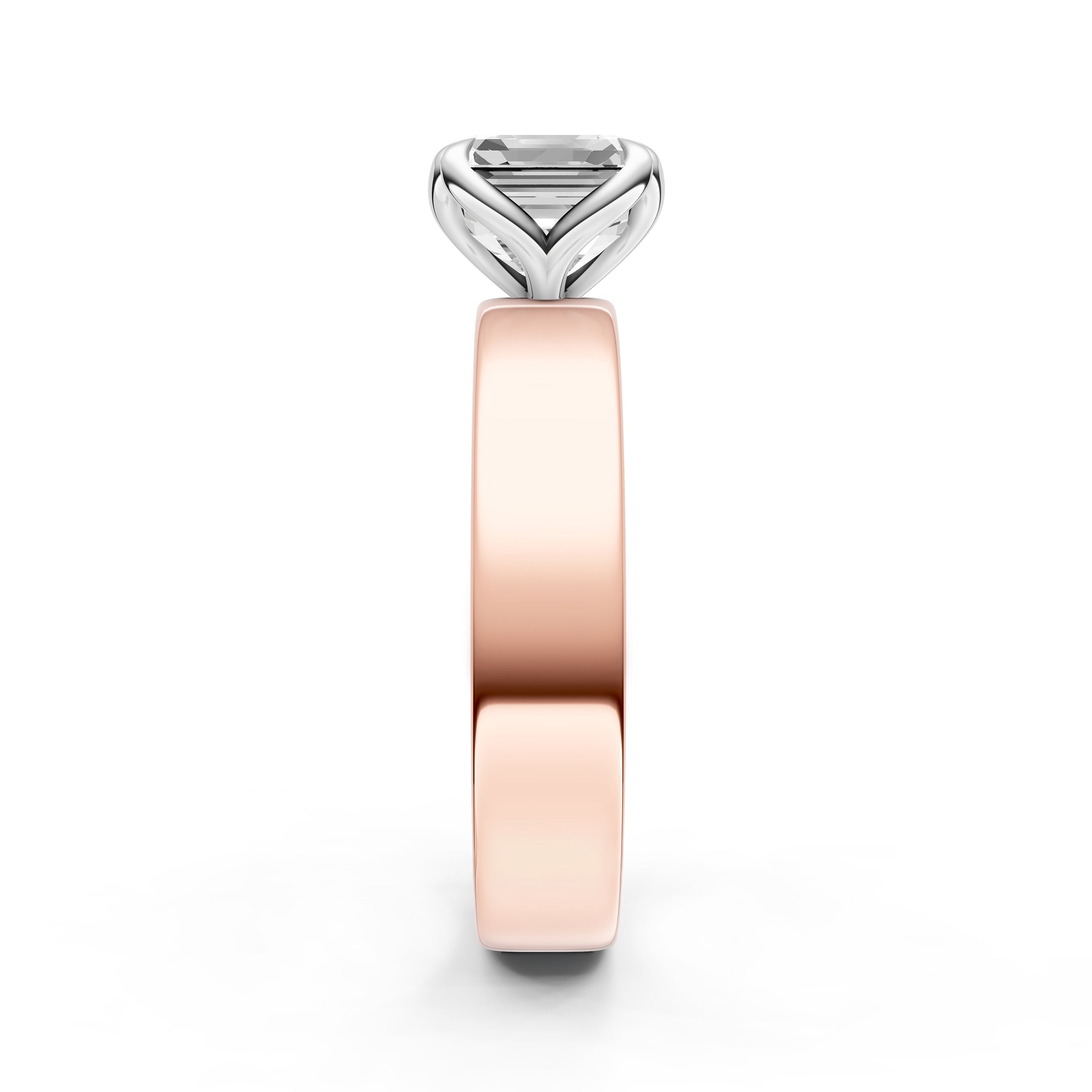 Petal Wide Engagement Ring (Asscher) Birmingham Jewelry Engagement Ring Birmingham Jewelry 