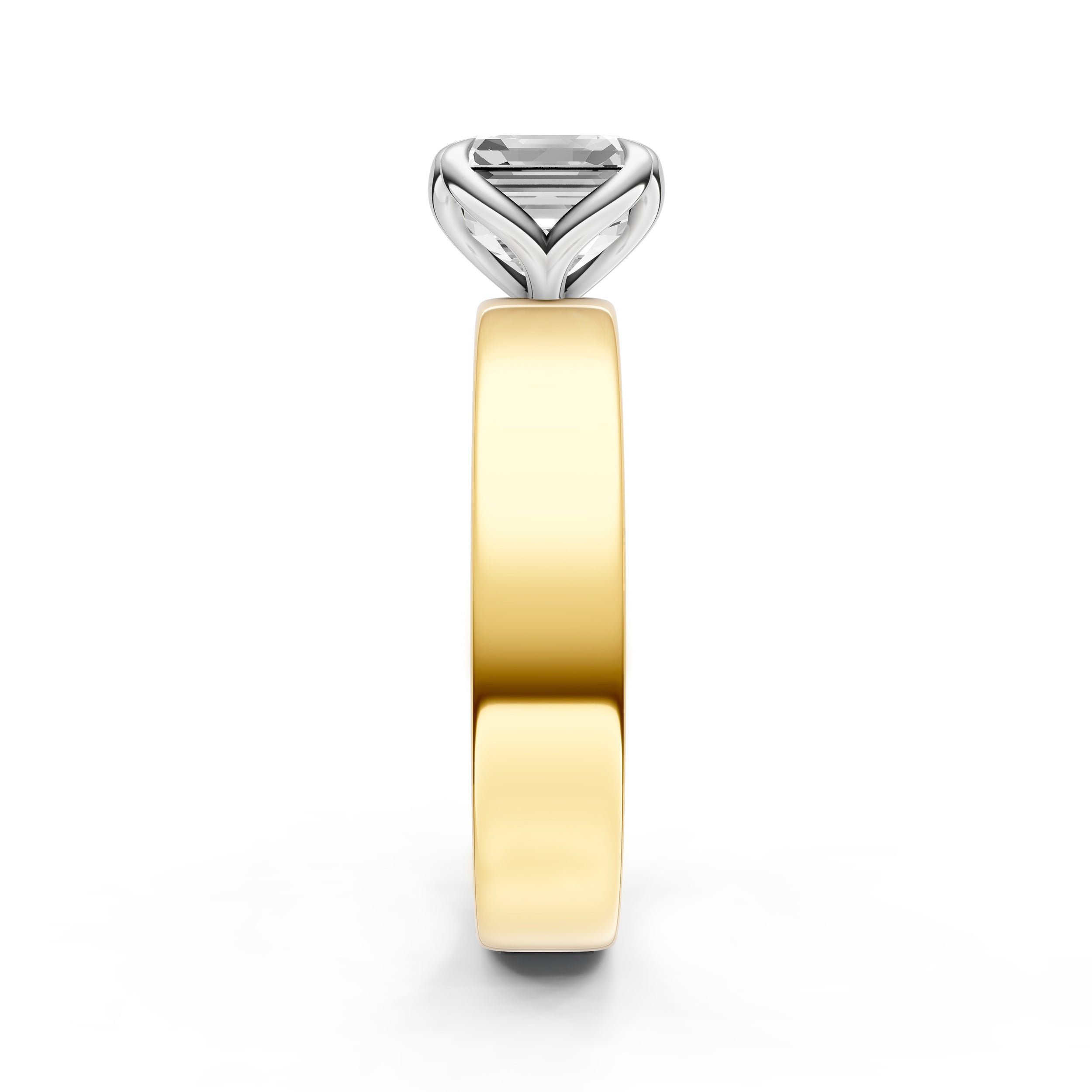 Petal Wide Engagement Ring (Asscher) Birmingham Jewelry Engagement Ring Birmingham Jewelry 
