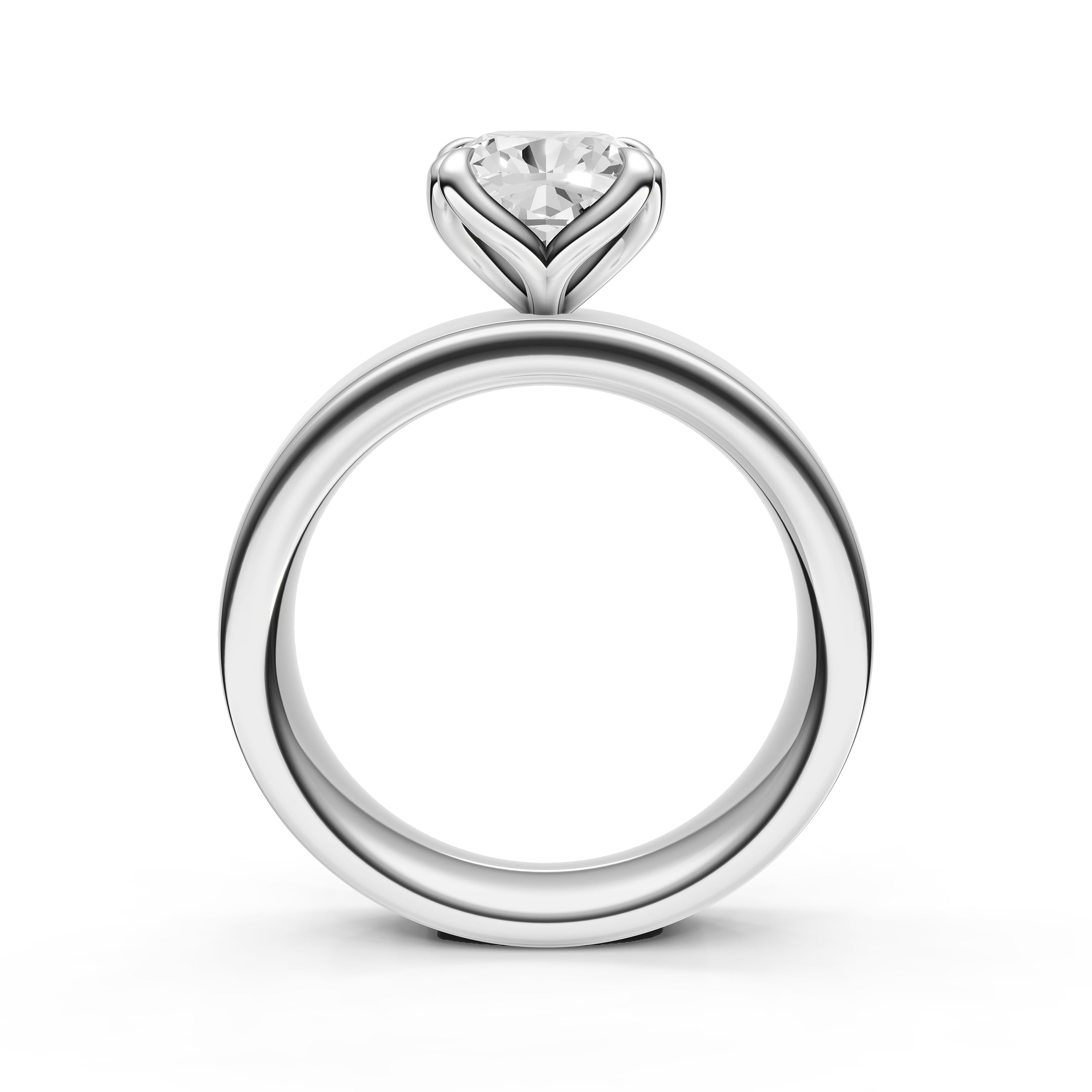 Petal Wide Engagement Ring (Cushion) Birmingham Jewelry Engagement Ring Birmingham Jewelry 