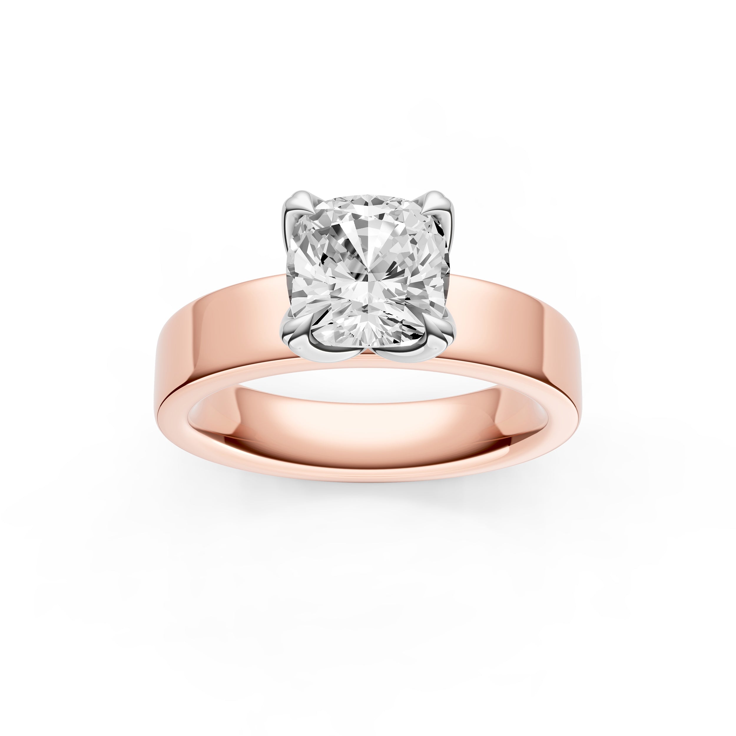 Petal Wide Engagement Ring (Cushion) Birmingham Jewelry Engagement Ring Birmingham Jewelry 