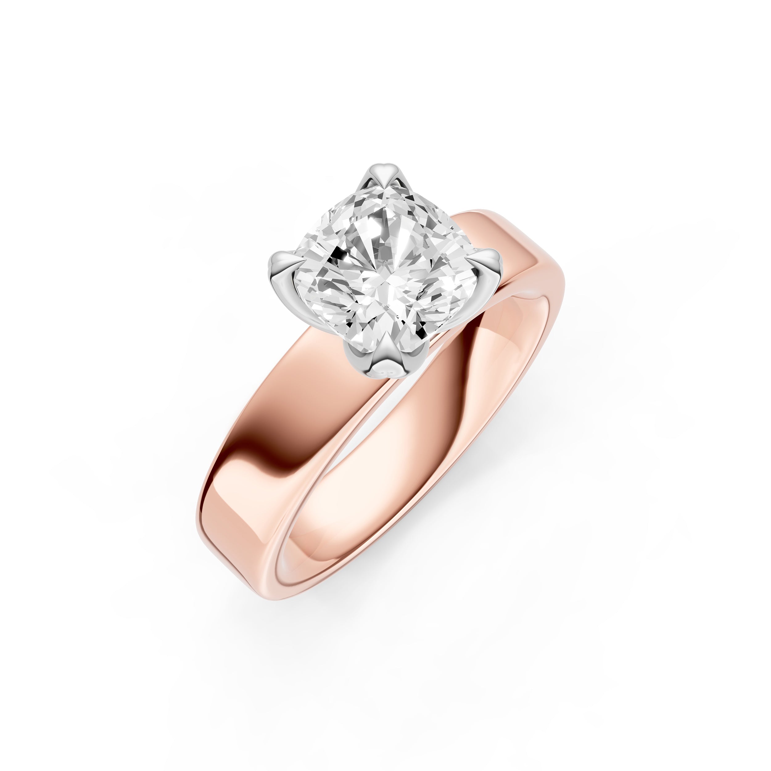 Petal Wide Engagement Ring (Cushion) Birmingham Jewelry Engagement Ring Birmingham Jewelry 
