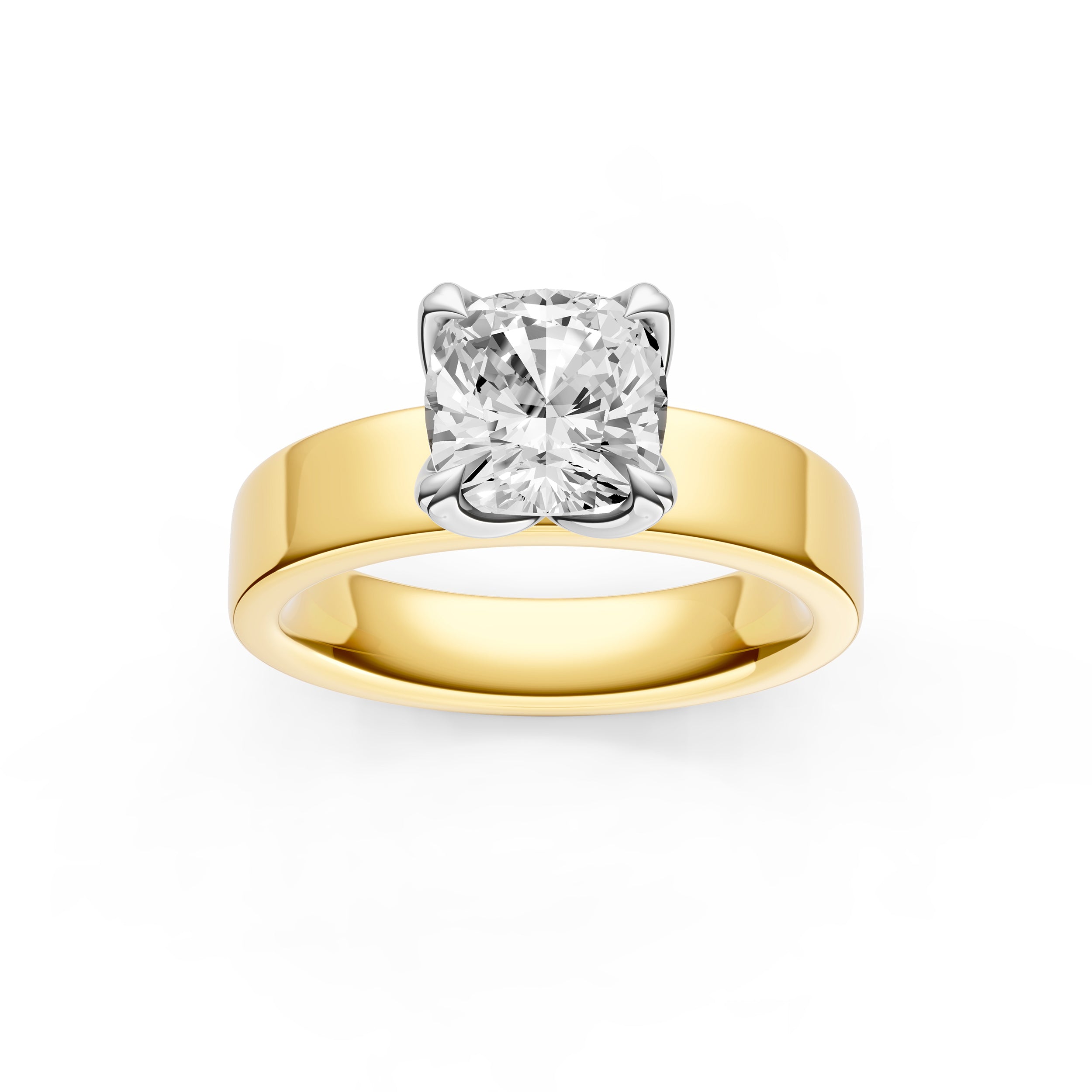 Petal Wide Engagement Ring (Cushion) Birmingham Jewelry Engagement Ring Birmingham Jewelry 