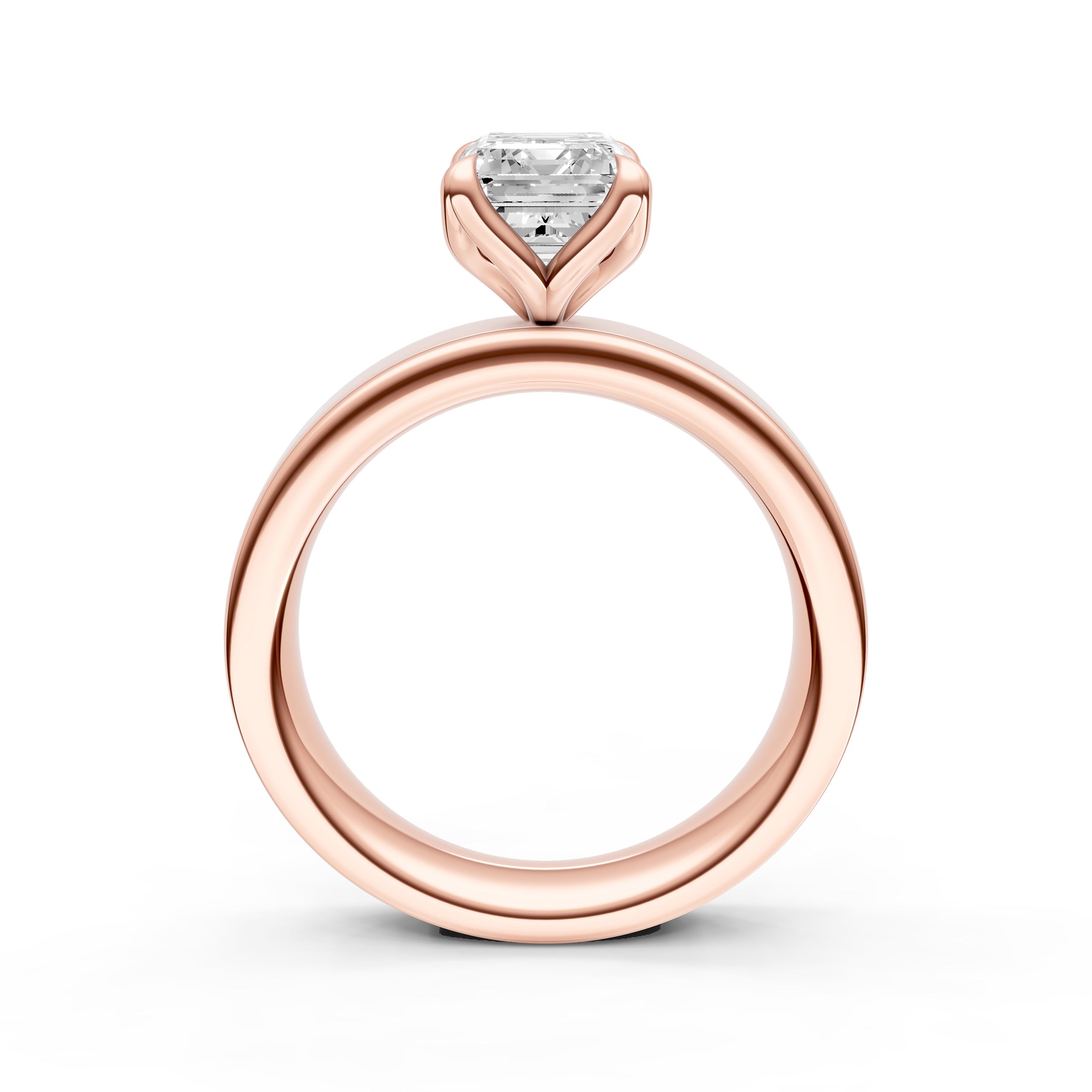 Petal Wide Engagement Ring (Emerald Cut) Birmingham Jewelry Engagement Ring Birmingham Jewelry 
