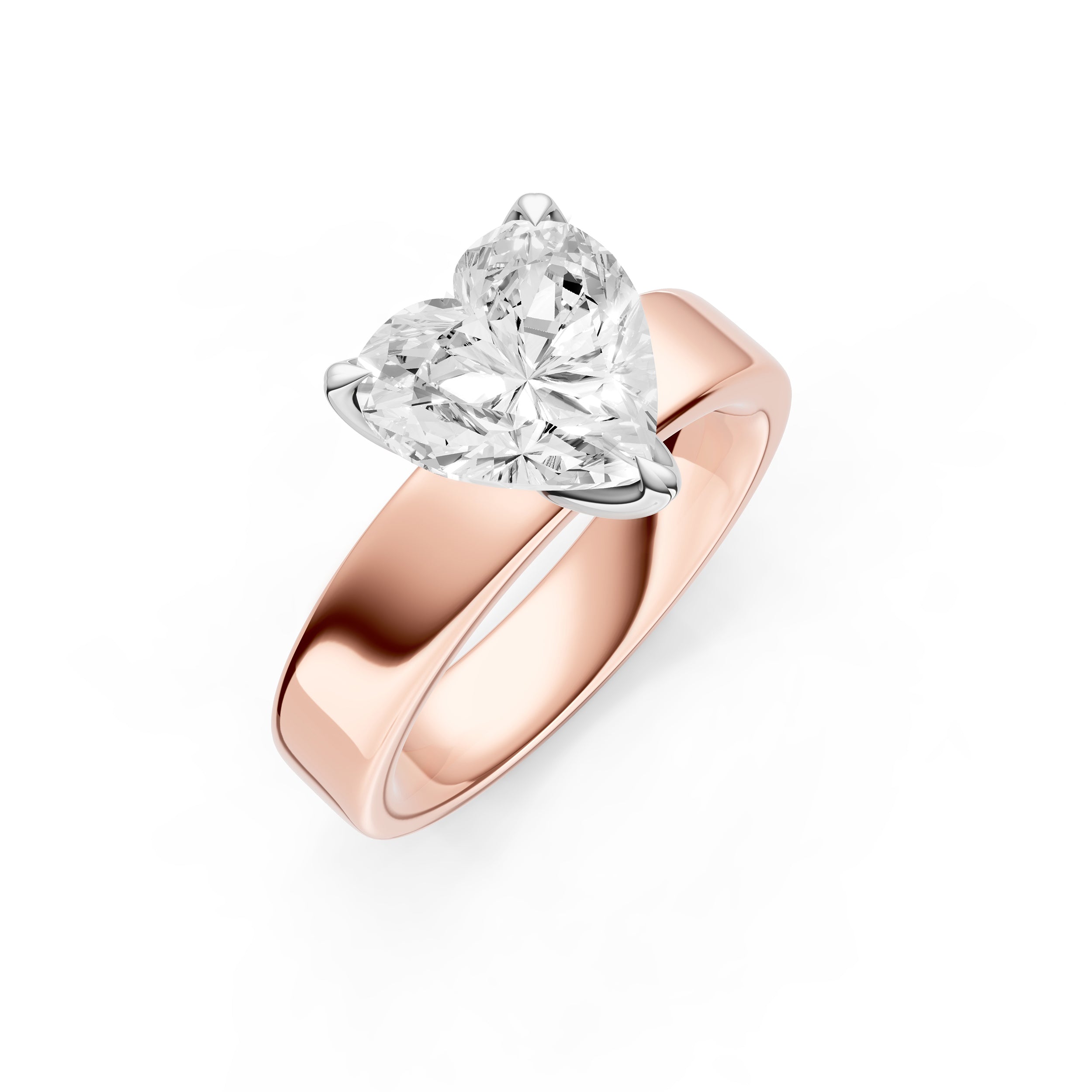 Petal Wide Engagement Ring (Heart Shape) Birmingham Jewelry Engagement Ring Birmingham Jewelry 