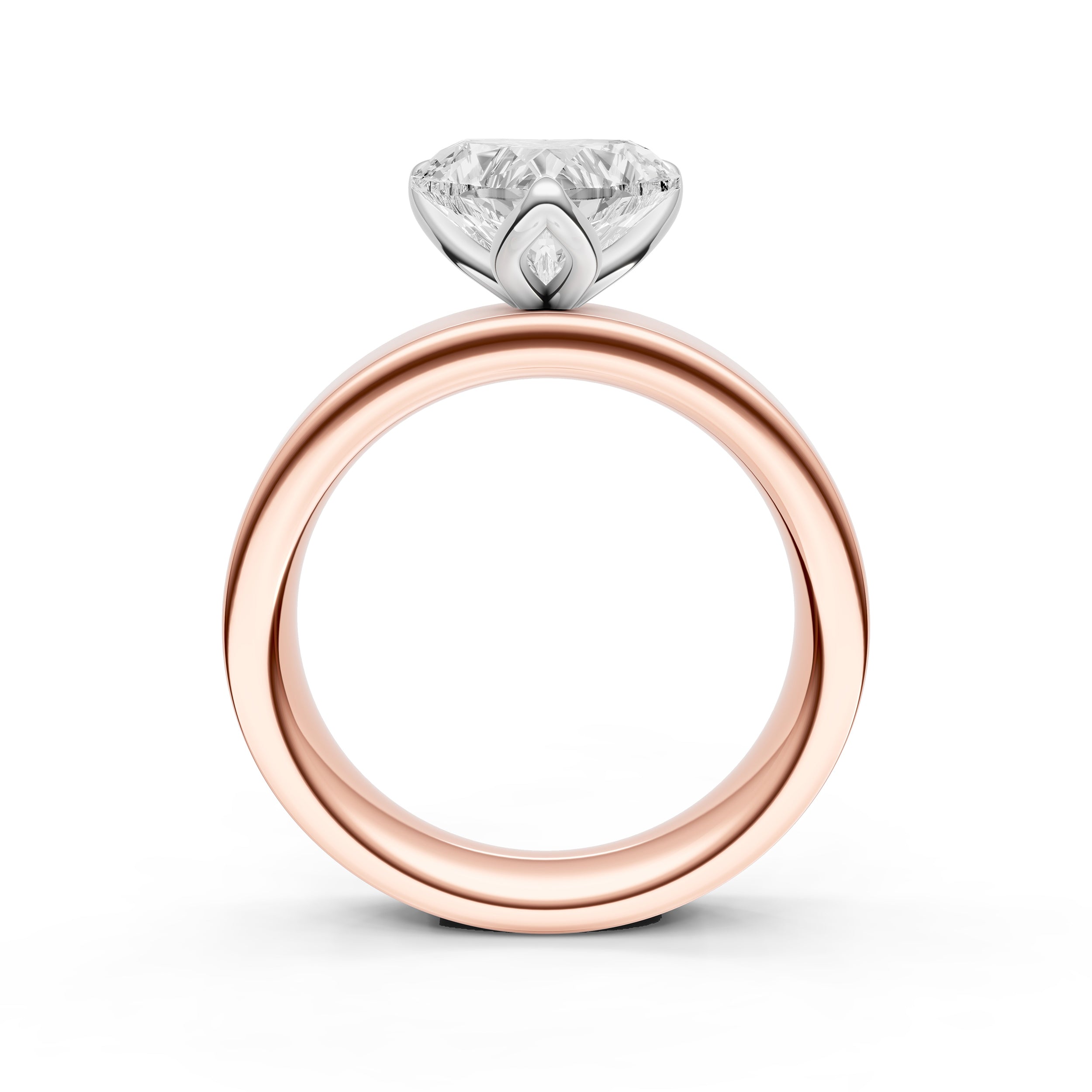 Petal Wide Engagement Ring (Heart Shape) Birmingham Jewelry Engagement Ring Birmingham Jewelry 