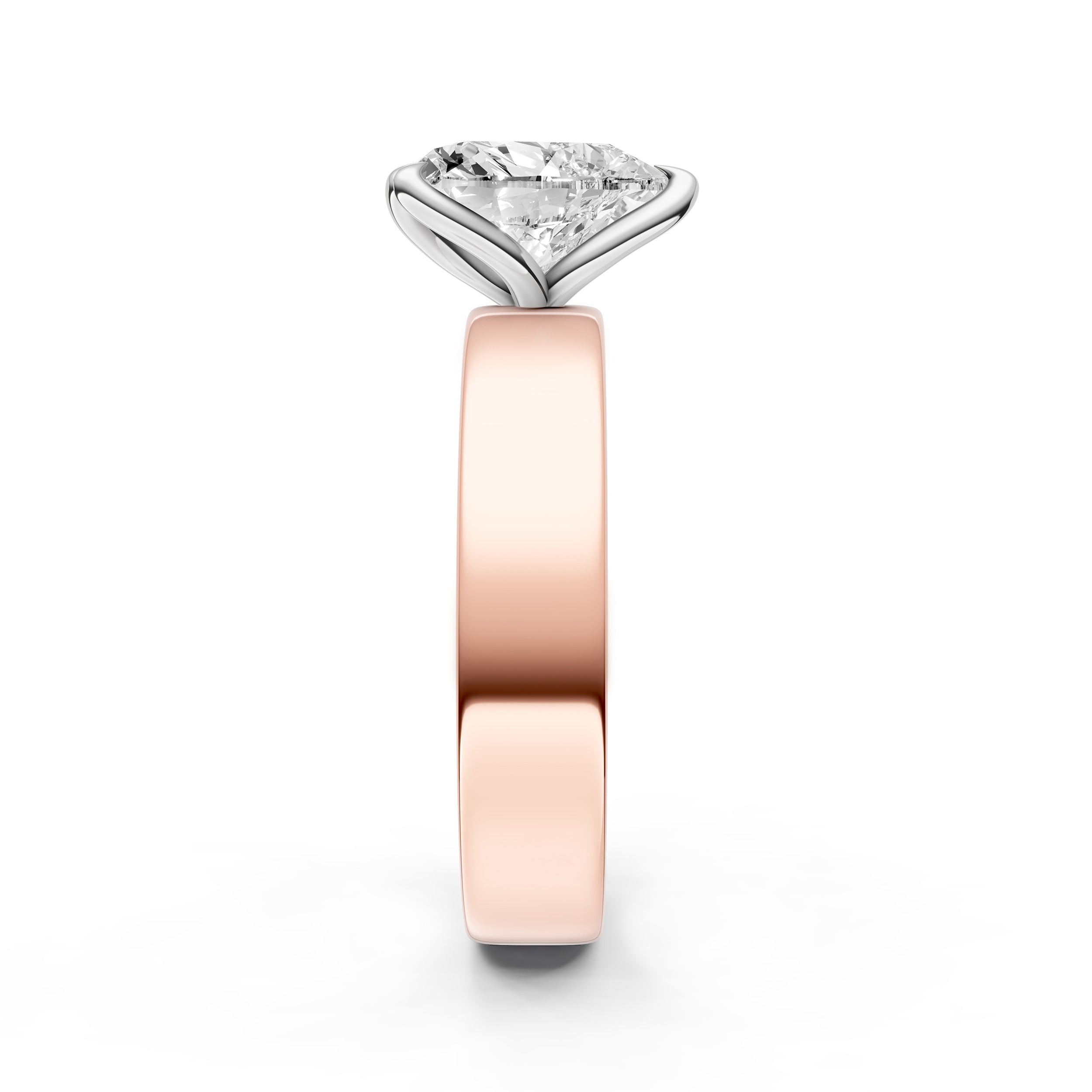Petal Wide Engagement Ring (Heart Shape) Birmingham Jewelry Engagement Ring Birmingham Jewelry 