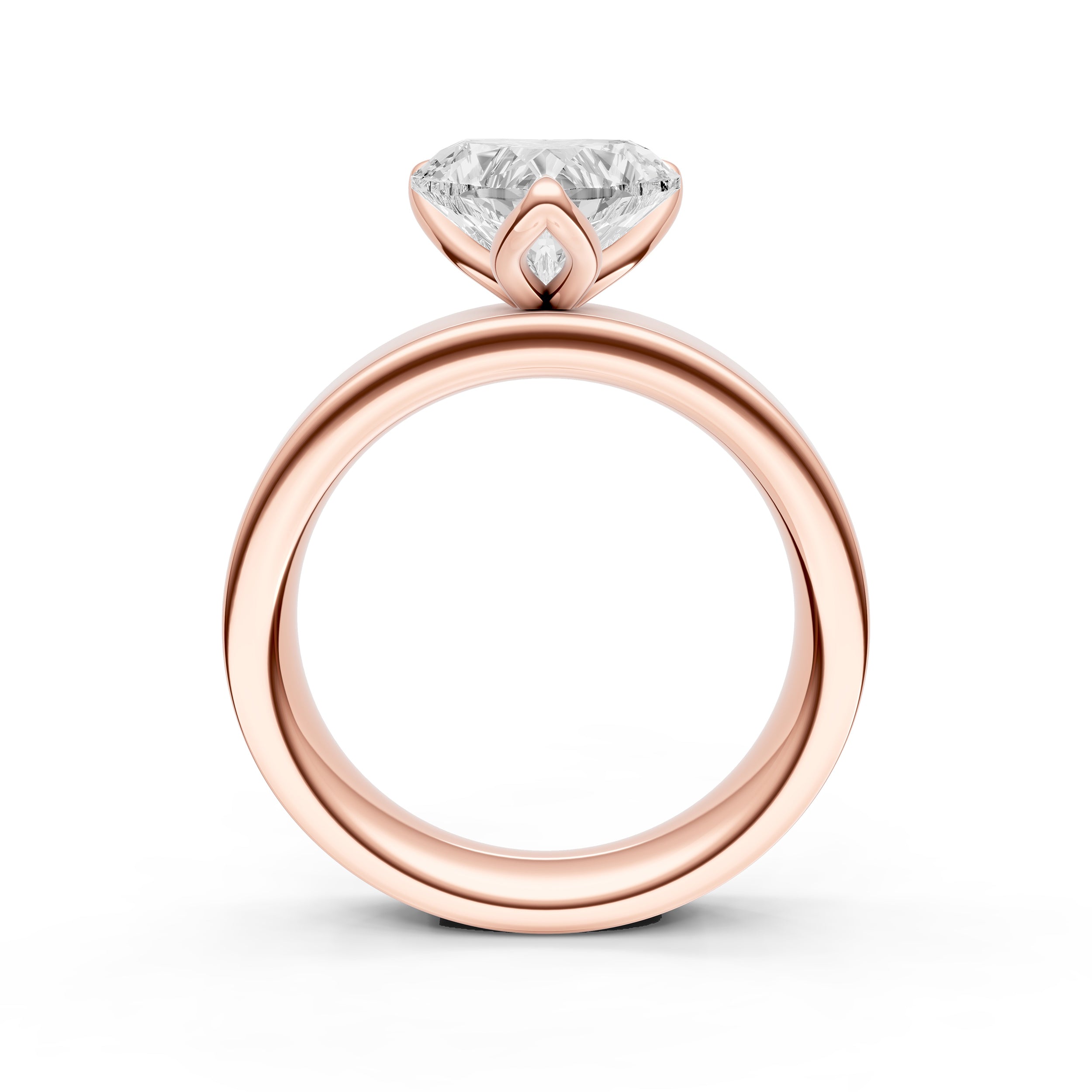 Petal Wide Engagement Ring (Heart Shape) Birmingham Jewelry Engagement Ring Birmingham Jewelry 