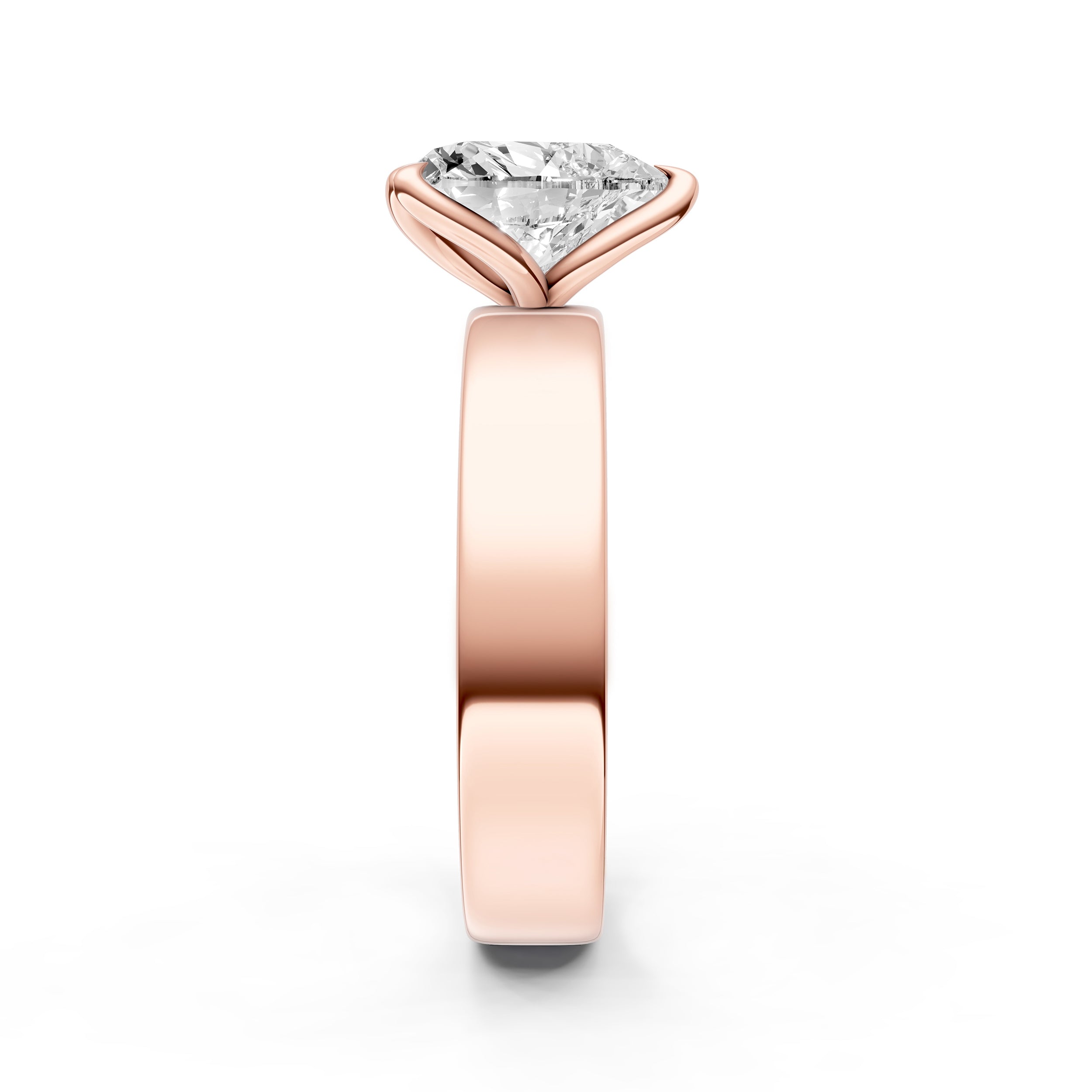 Petal Wide Engagement Ring (Heart Shape) Birmingham Jewelry Engagement Ring Birmingham Jewelry 