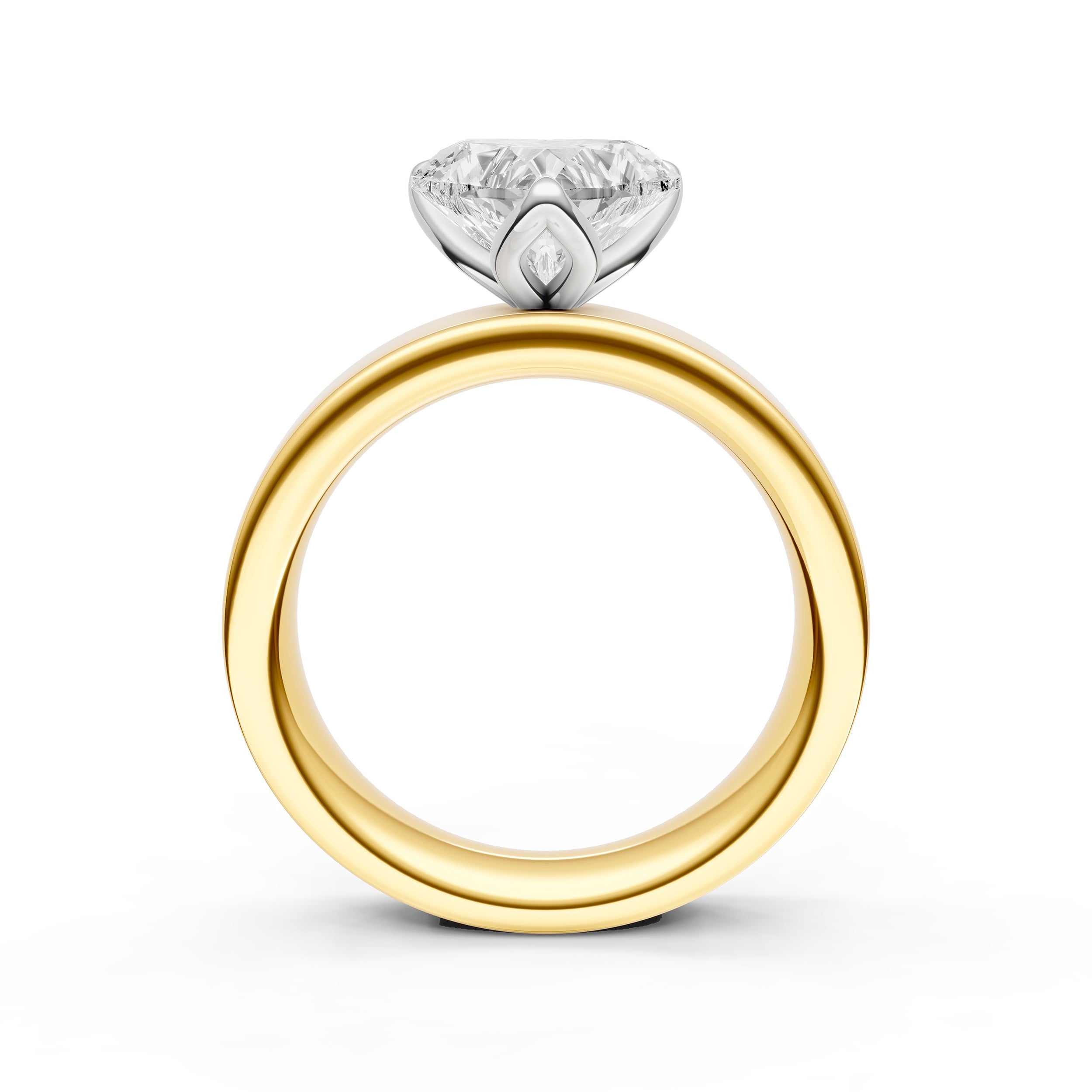 Petal Wide Engagement Ring (Heart Shape) Birmingham Jewelry Engagement Ring Birmingham Jewelry 