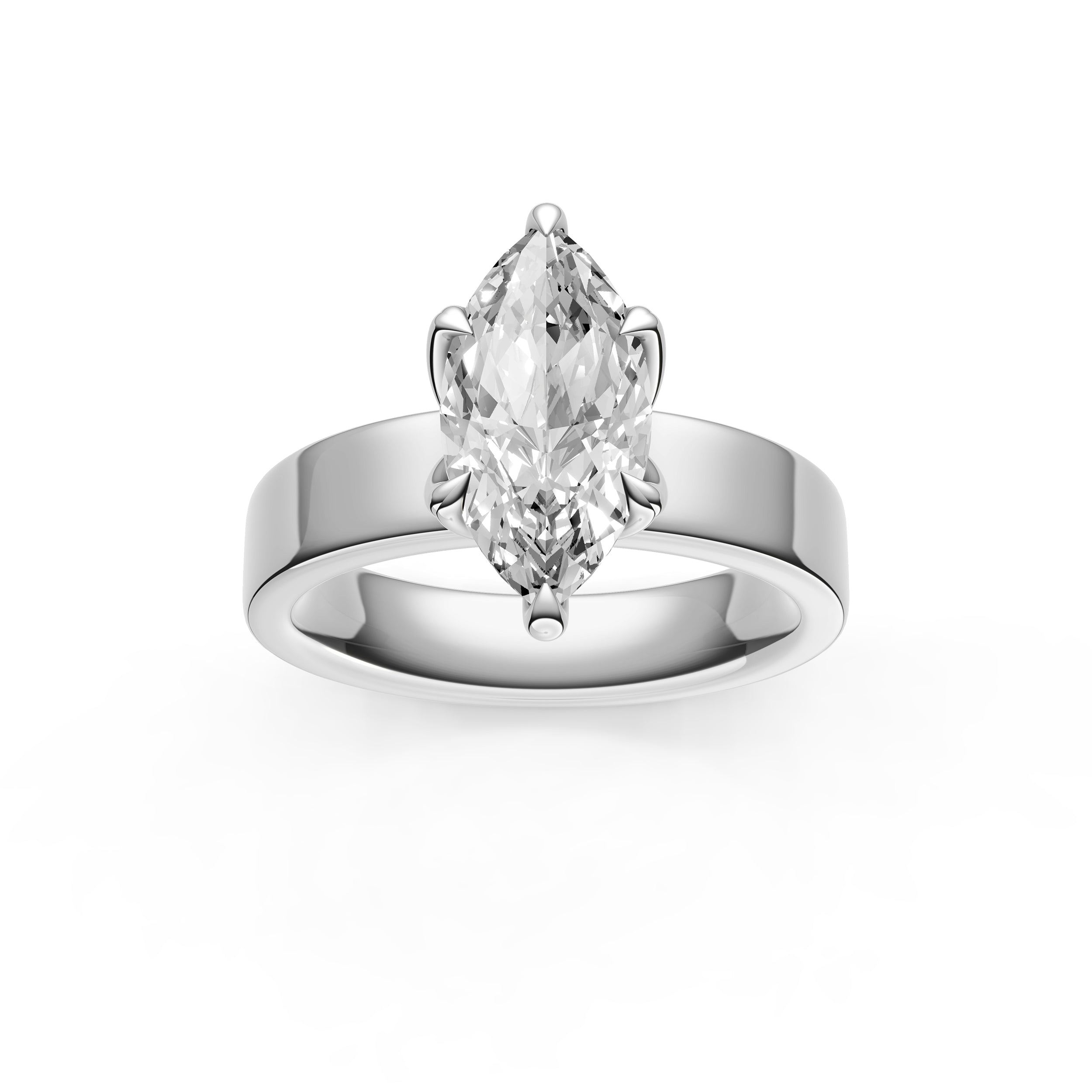 Petal Wide Engagement Ring (Marquise) Birmingham Jewelry Engagement Ring Birmingham Jewelry 