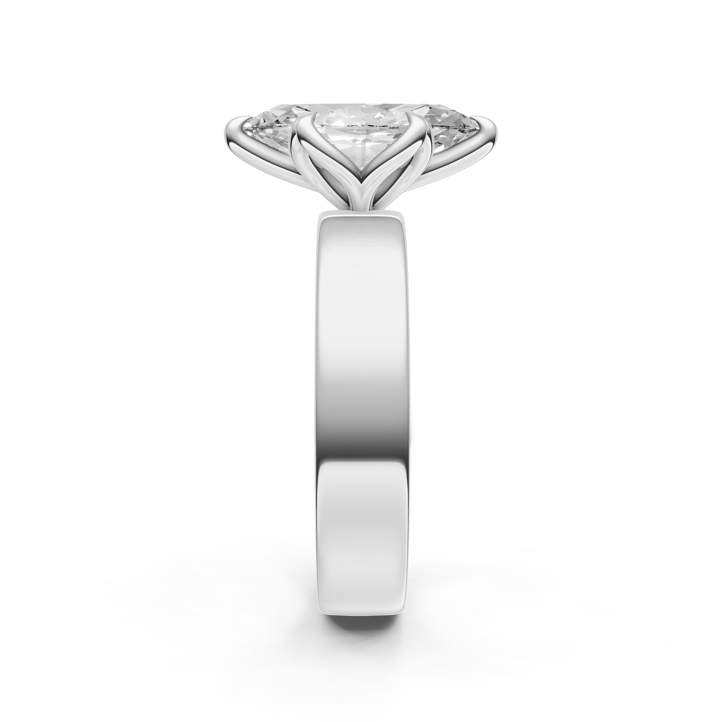 Petal Wide Engagement Ring (Marquise) Birmingham Jewelry Engagement Ring Birmingham Jewelry 