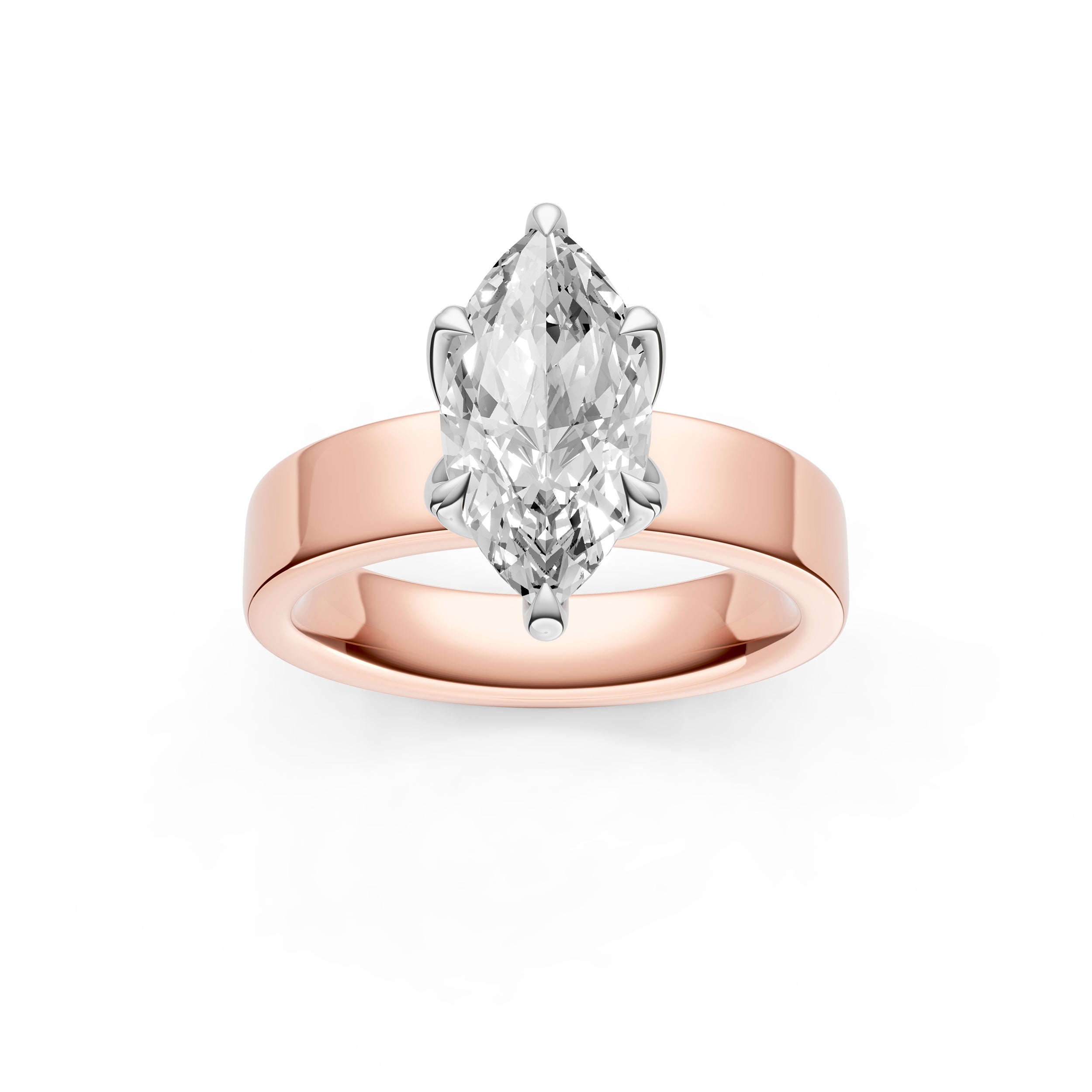 Petal Wide Engagement Ring (Marquise) Birmingham Jewelry Engagement Ring Birmingham Jewelry 
