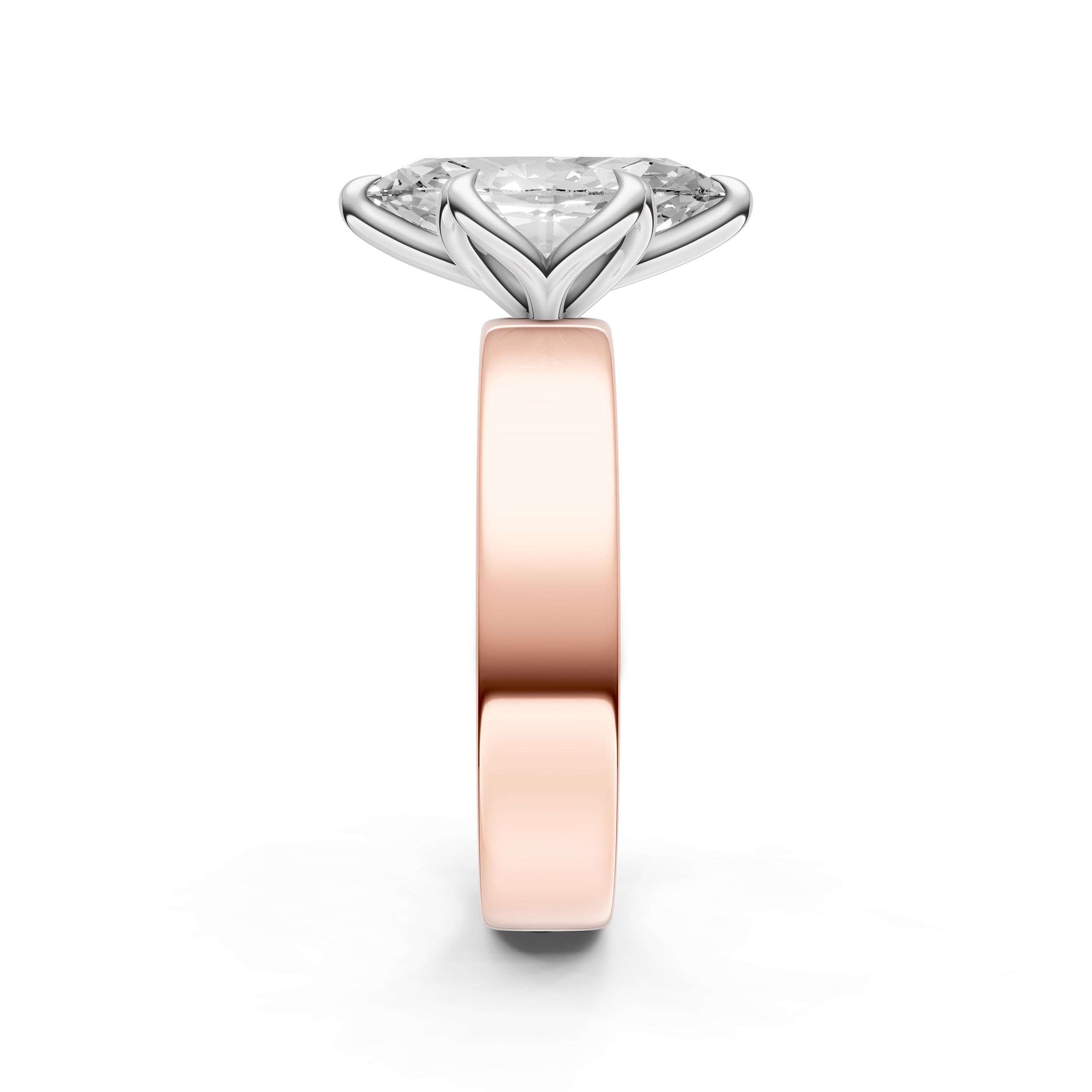 Petal Wide Engagement Ring (Marquise) Birmingham Jewelry Engagement Ring Birmingham Jewelry 