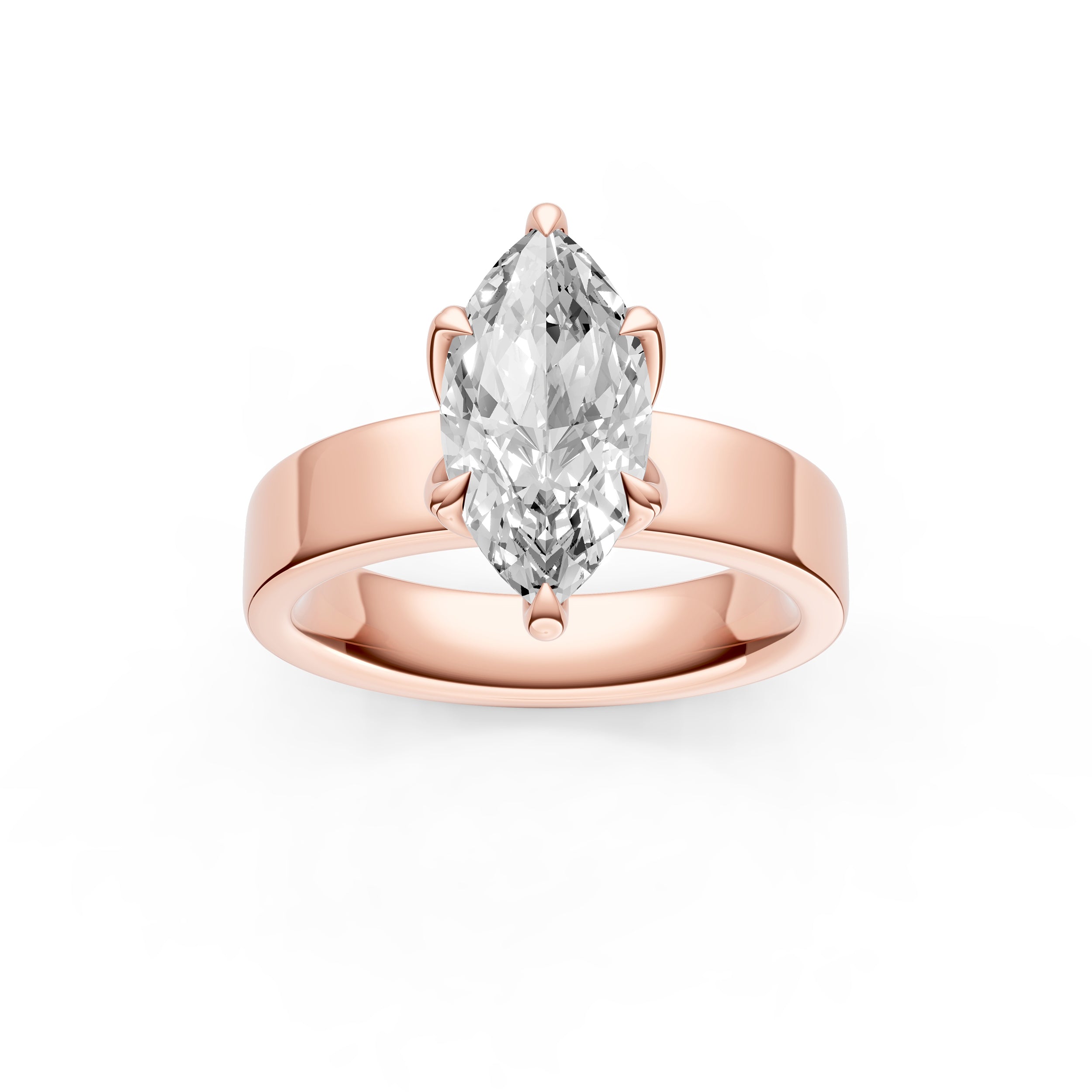 Petal Wide Engagement Ring (Marquise) Birmingham Jewelry Engagement Ring Birmingham Jewelry 