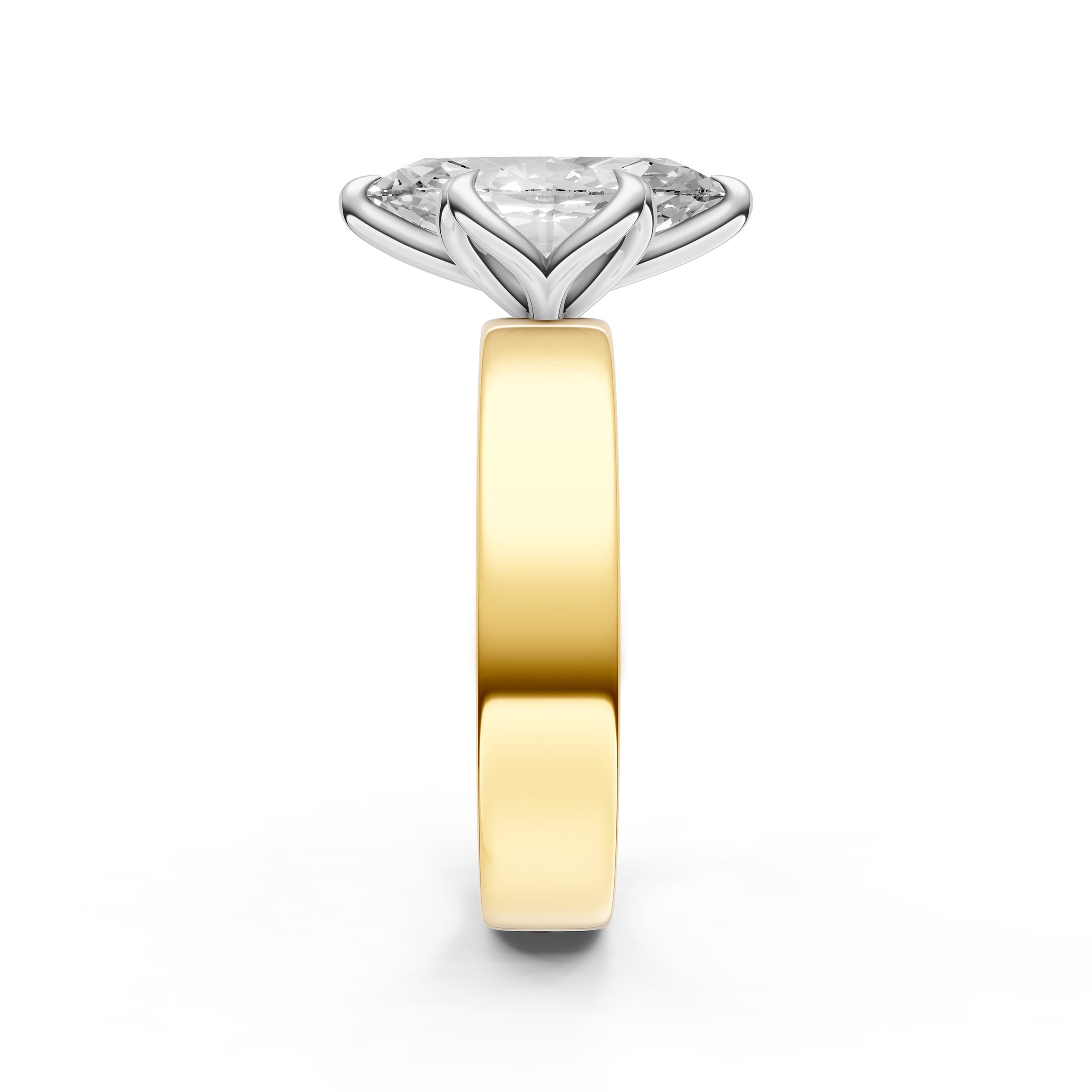 Petal Wide Engagement Ring (Marquise) Birmingham Jewelry Engagement Ring Birmingham Jewelry 