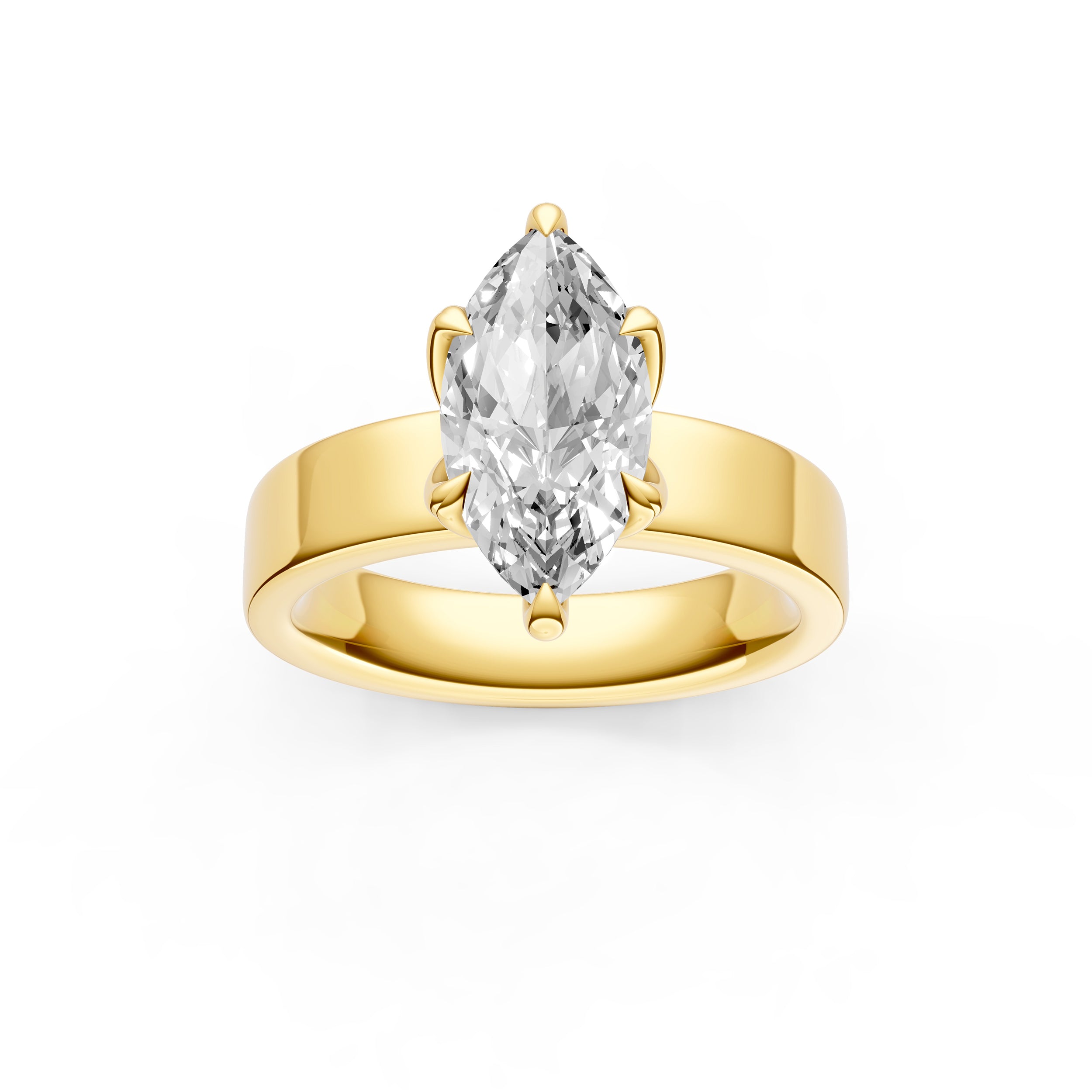 Petal Wide Engagement Ring (Marquise) Birmingham Jewelry Engagement Ring Birmingham Jewelry 