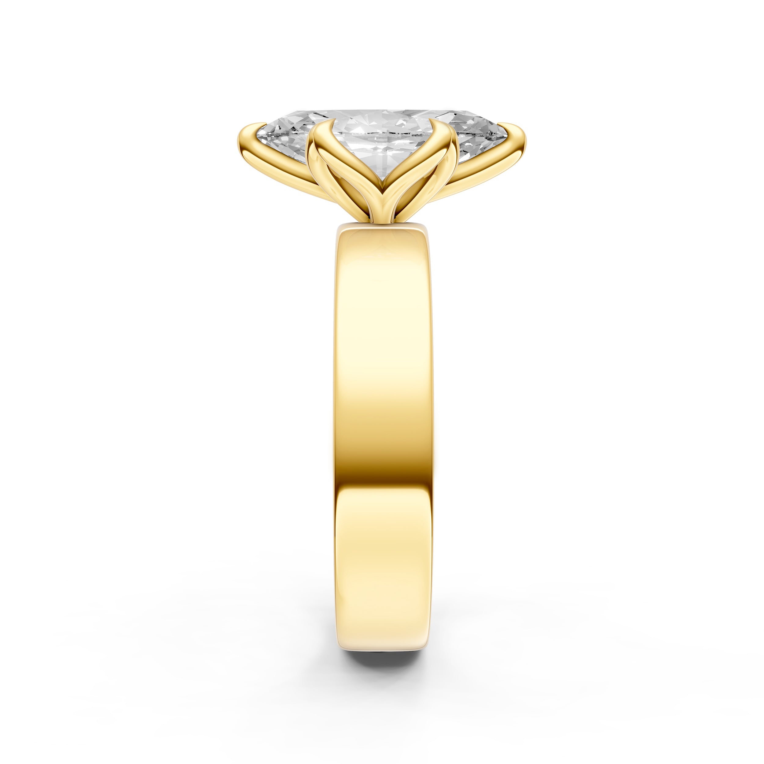 Petal Wide Engagement Ring (Marquise) Birmingham Jewelry Engagement Ring Birmingham Jewelry 