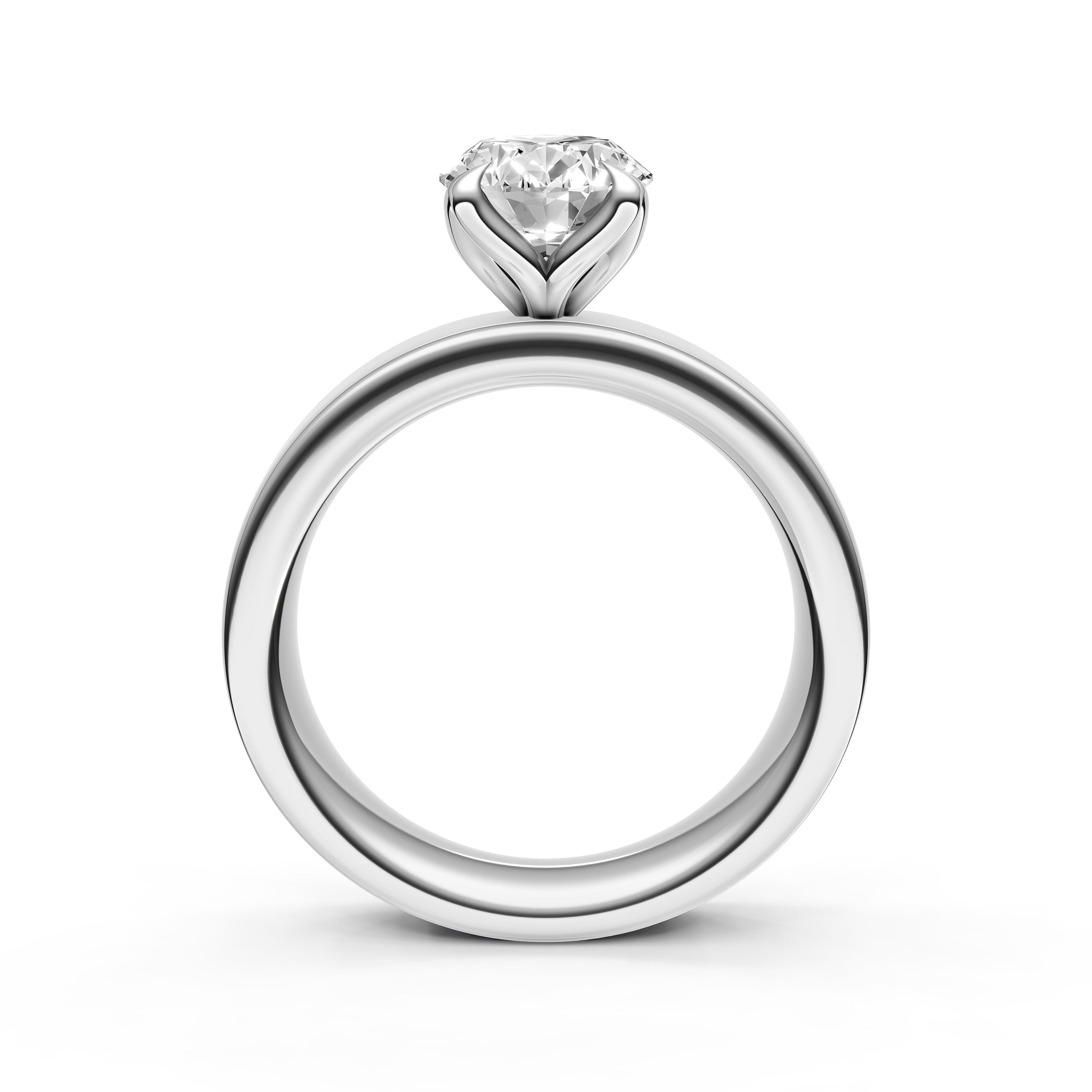Petal Wide Engagement Ring (Oval) Birmingham Jewelry Engagement Ring Birmingham Jewelry 