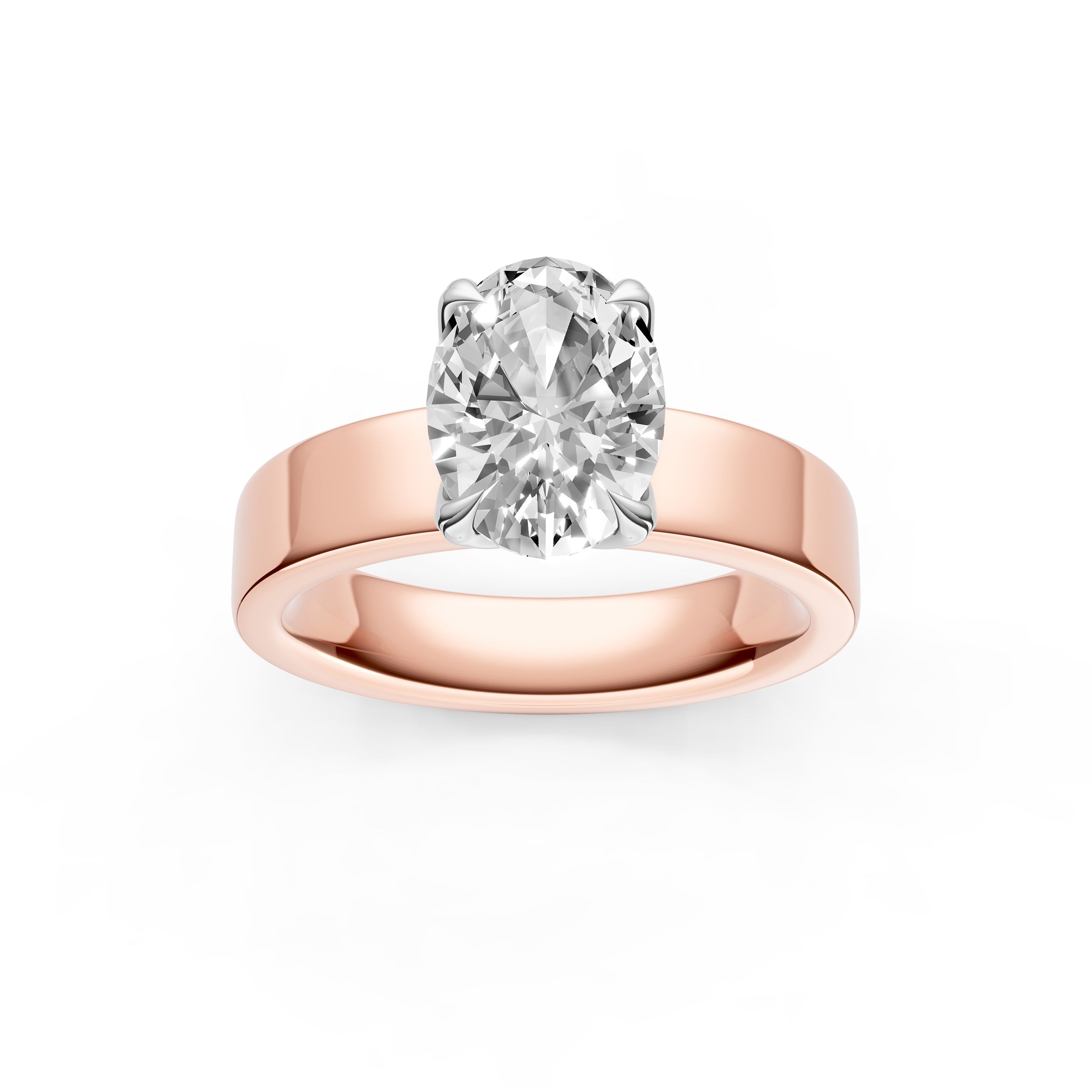 Petal Wide Engagement Ring (Oval) Birmingham Jewelry Engagement Ring Birmingham Jewelry 