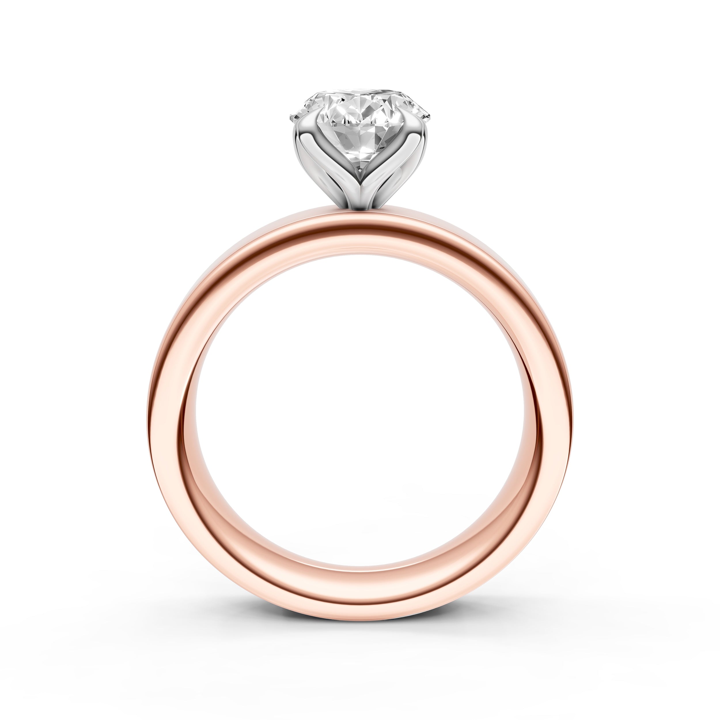 Petal Wide Engagement Ring (Oval) Birmingham Jewelry Engagement Ring Birmingham Jewelry 