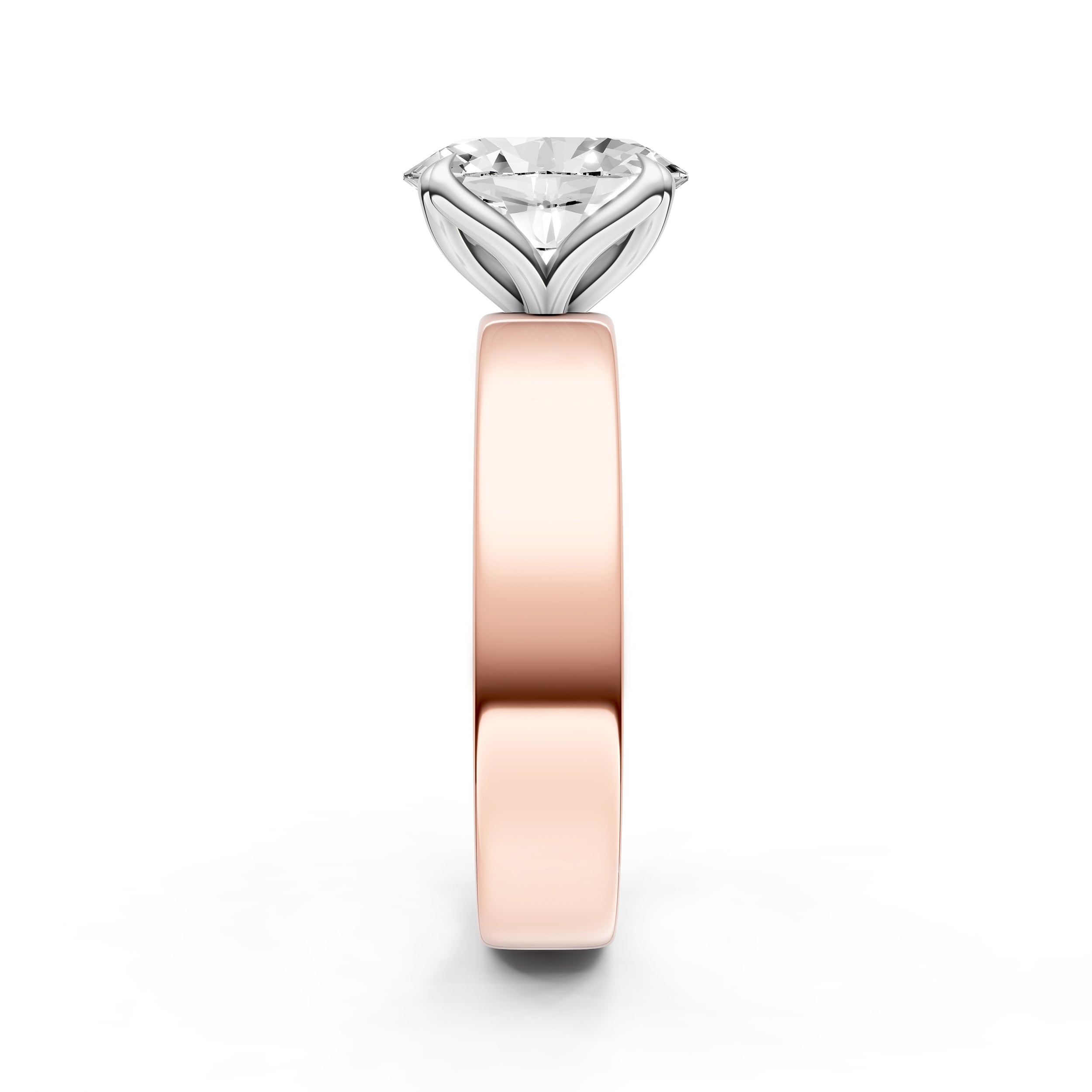 Petal Wide Engagement Ring (Oval) Birmingham Jewelry Engagement Ring Birmingham Jewelry 