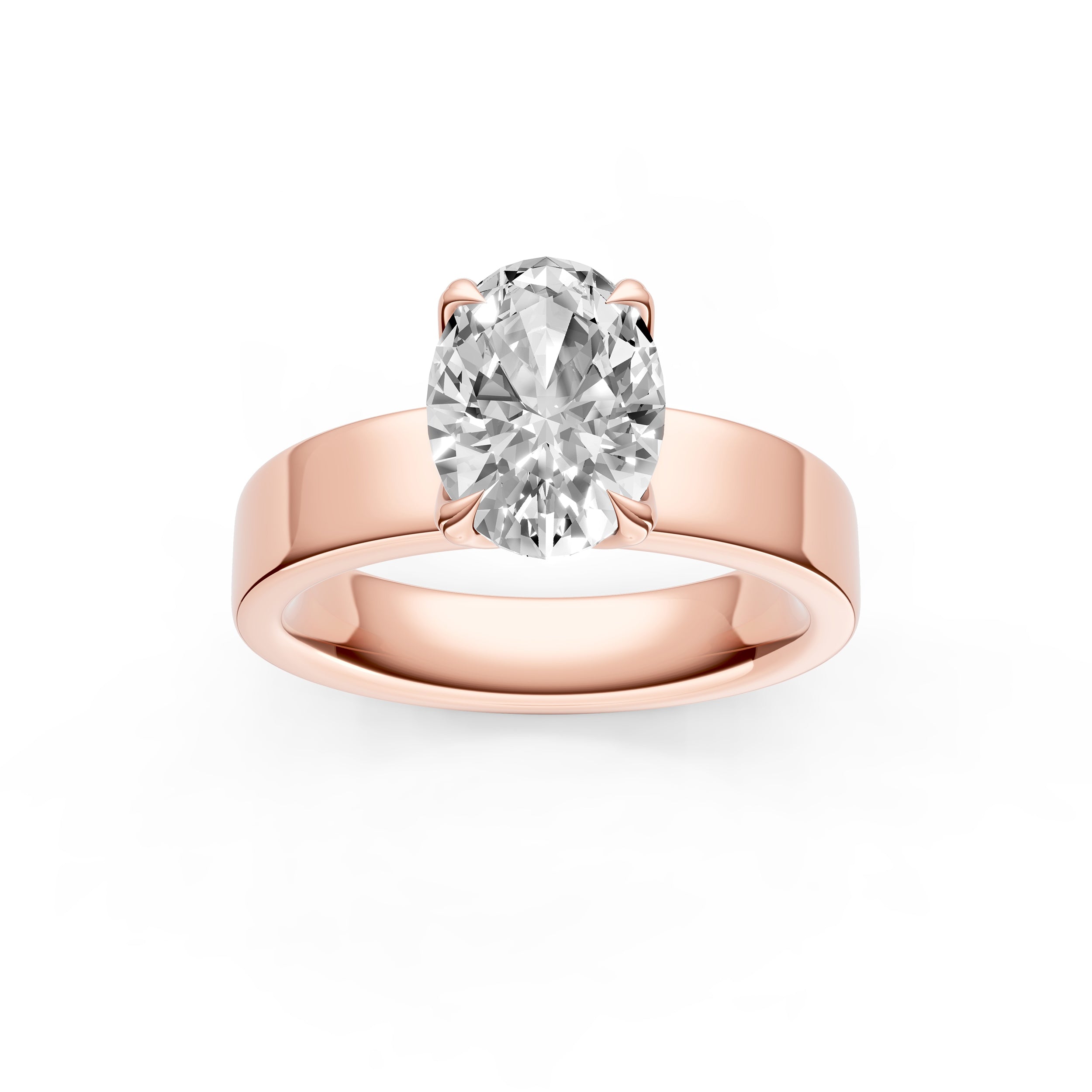 Petal Wide Engagement Ring (Oval) Birmingham Jewelry Engagement Ring Birmingham Jewelry 