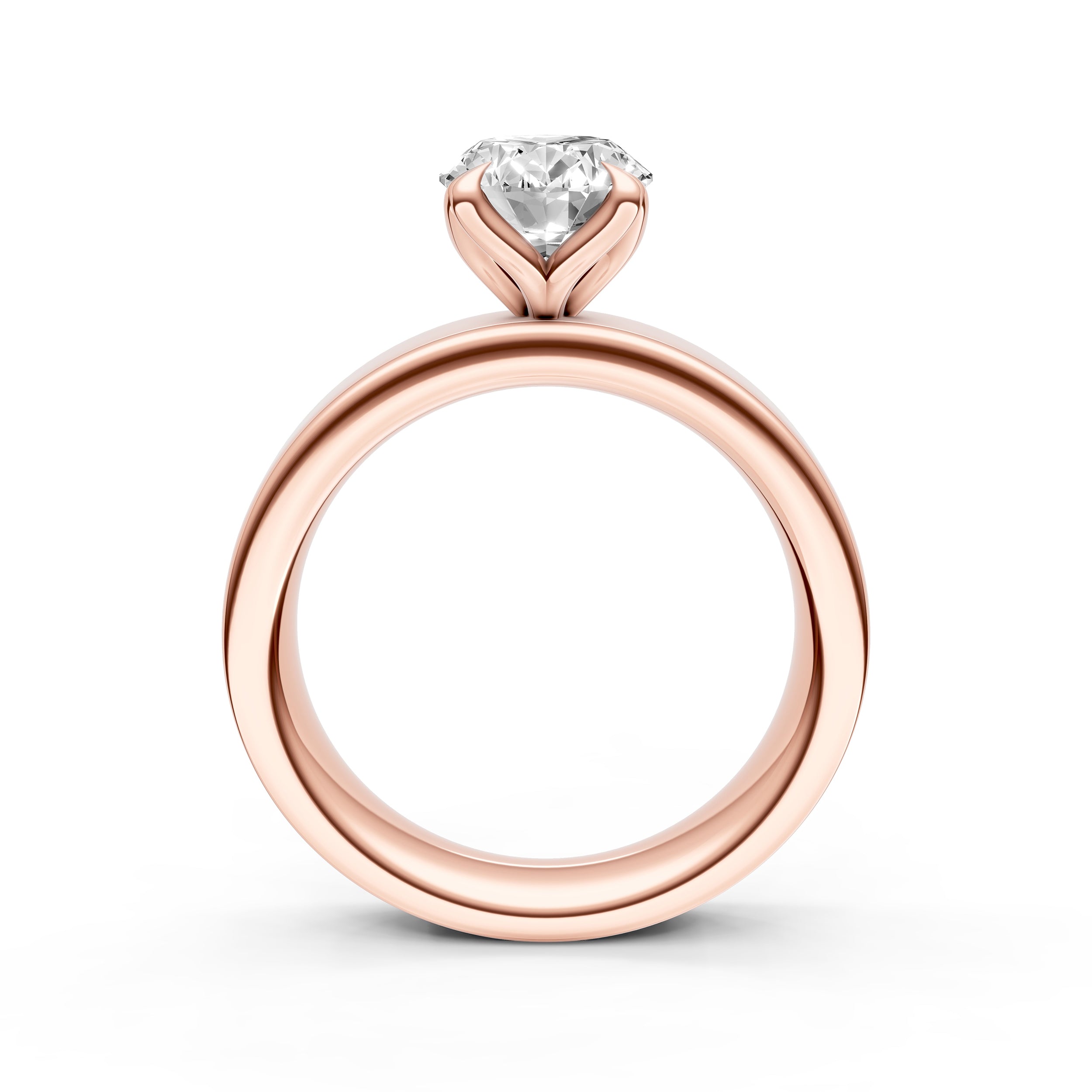 Petal Wide Engagement Ring (Oval) Birmingham Jewelry Engagement Ring Birmingham Jewelry 