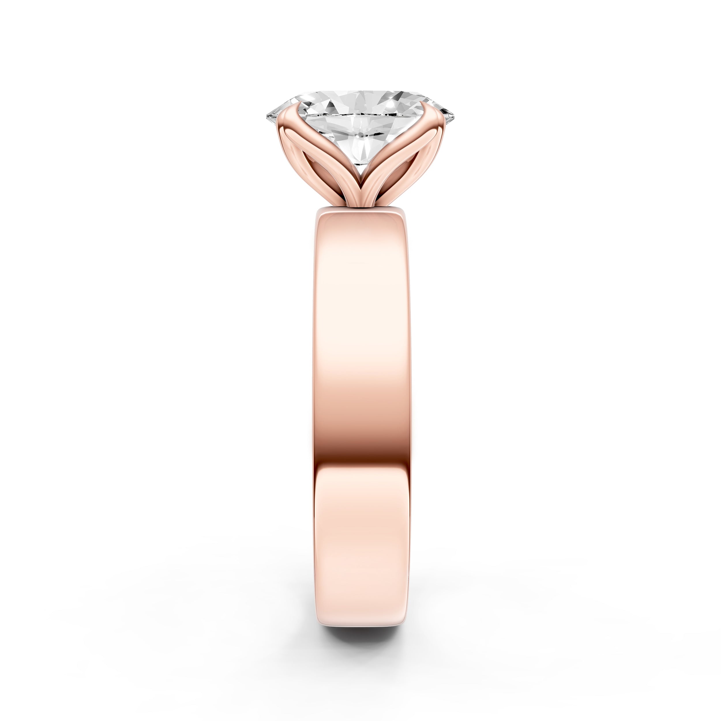 Petal Wide Engagement Ring (Oval) Birmingham Jewelry Engagement Ring Birmingham Jewelry 