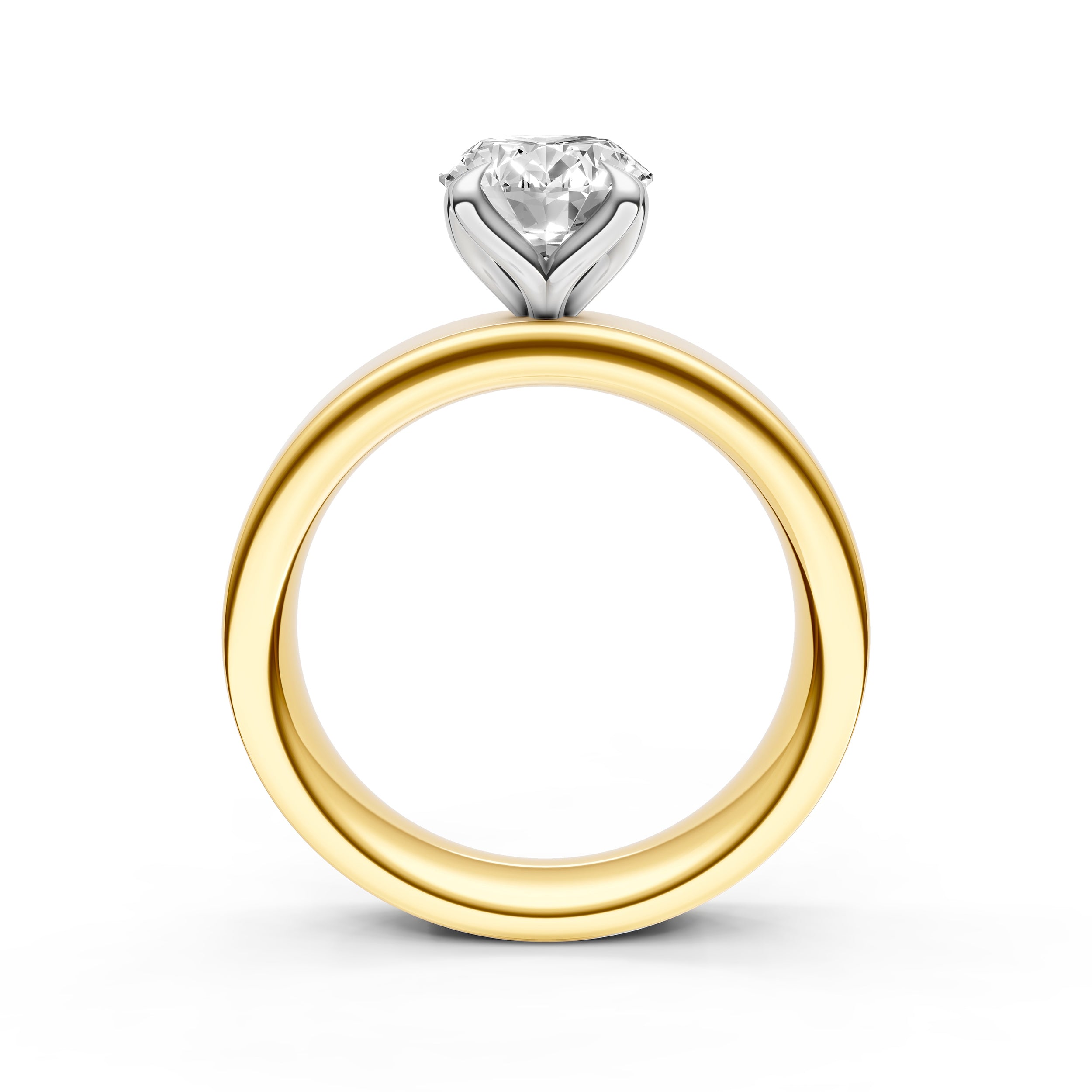 Petal Wide Engagement Ring (Oval) Birmingham Jewelry Engagement Ring Birmingham Jewelry 