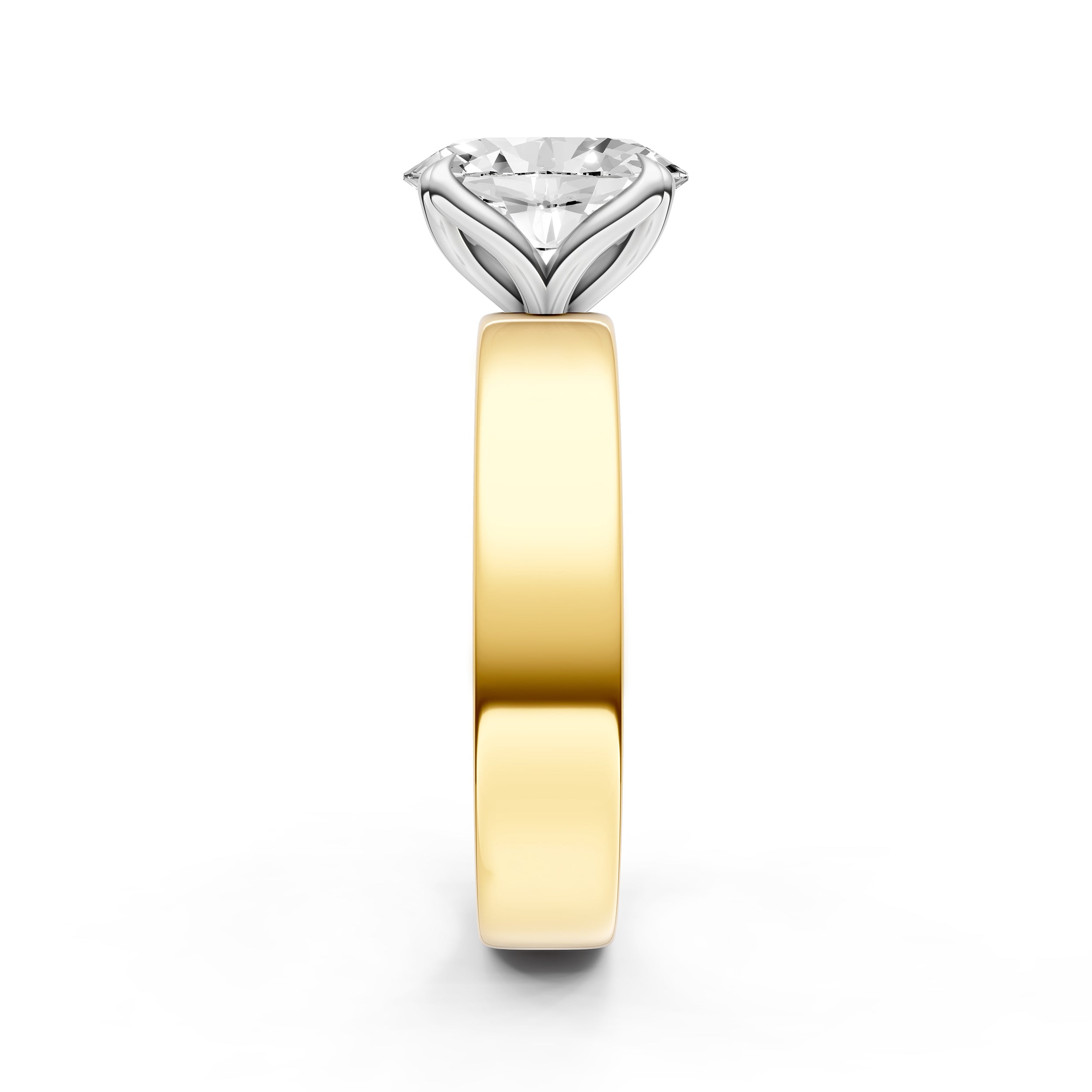 Petal Wide Engagement Ring (Oval) Birmingham Jewelry Engagement Ring Birmingham Jewelry 