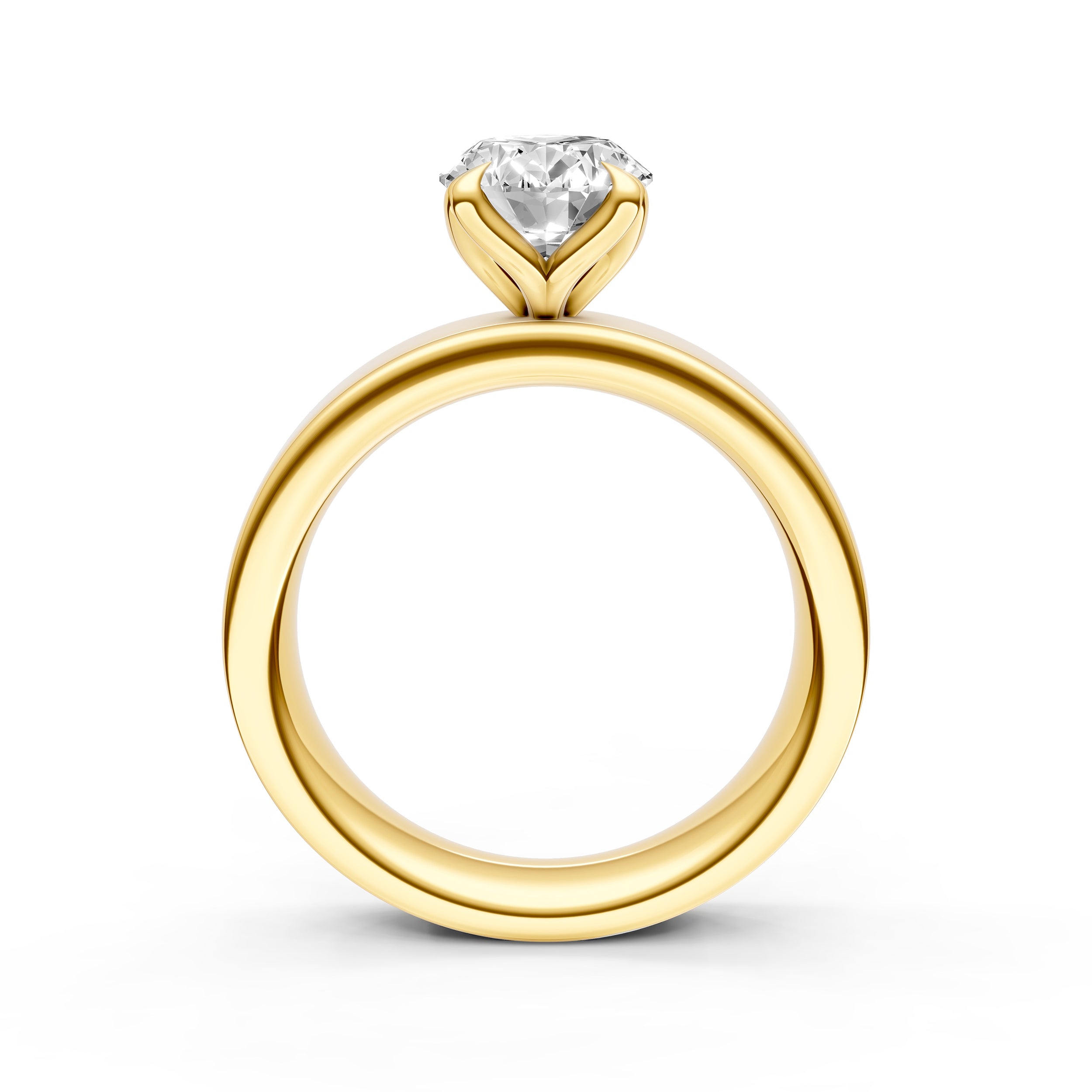 Petal Wide Engagement Ring (Oval) Birmingham Jewelry Engagement Ring Birmingham Jewelry 