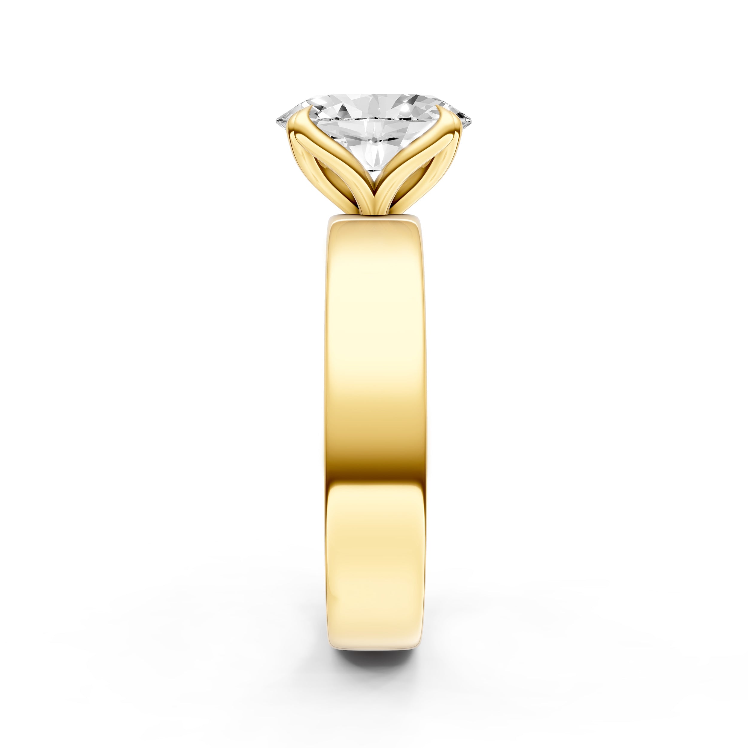 Petal Wide Engagement Ring (Oval) Birmingham Jewelry Engagement Ring Birmingham Jewelry 
