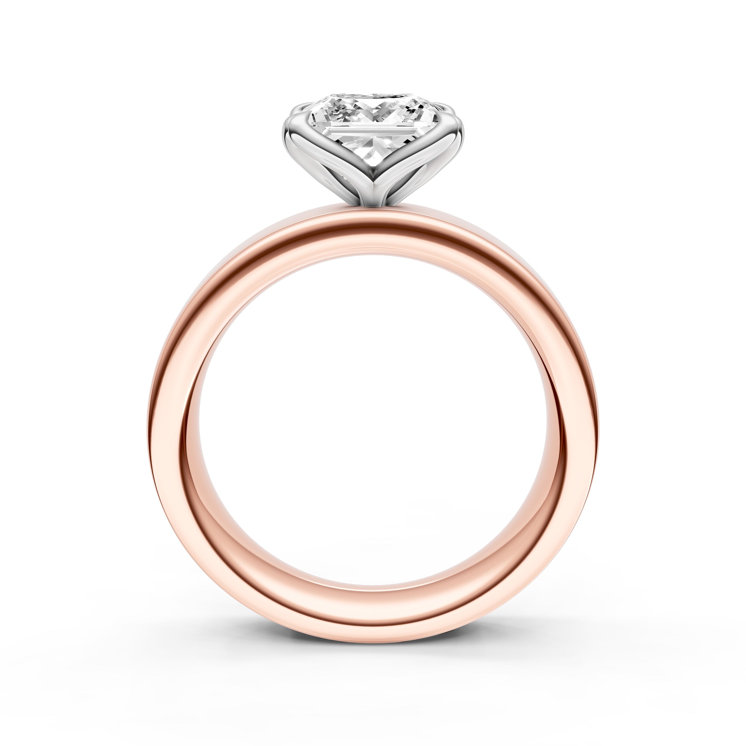 Petal Wide Engagement Ring (Princess Cut) Birmingham Jewelry Engagement Ring Birmingham Jewelry 