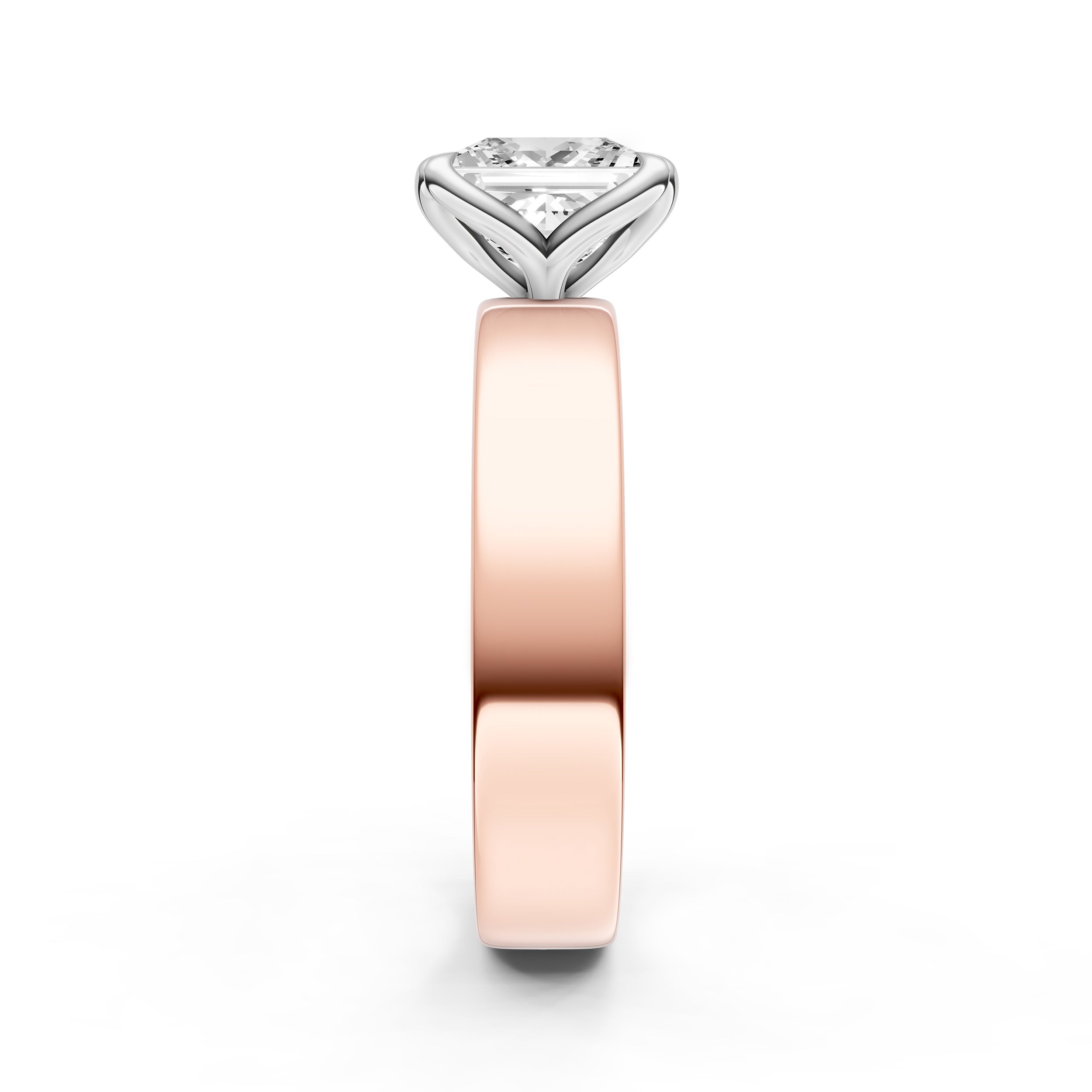 Petal Wide Engagement Ring (Princess Cut) Birmingham Jewelry Engagement Ring Birmingham Jewelry 