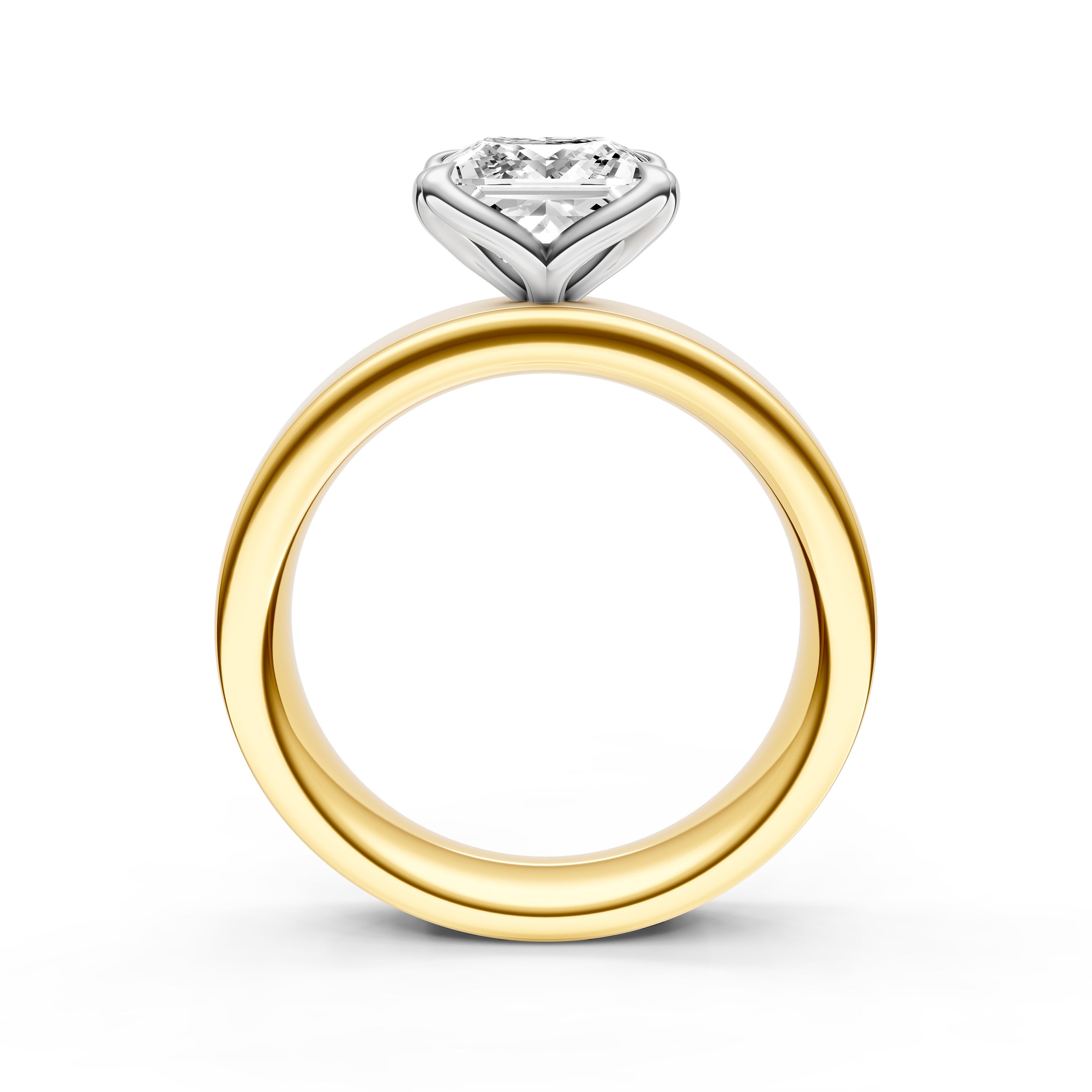 Petal Wide Engagement Ring (Princess Cut) Birmingham Jewelry Engagement Ring Birmingham Jewelry 
