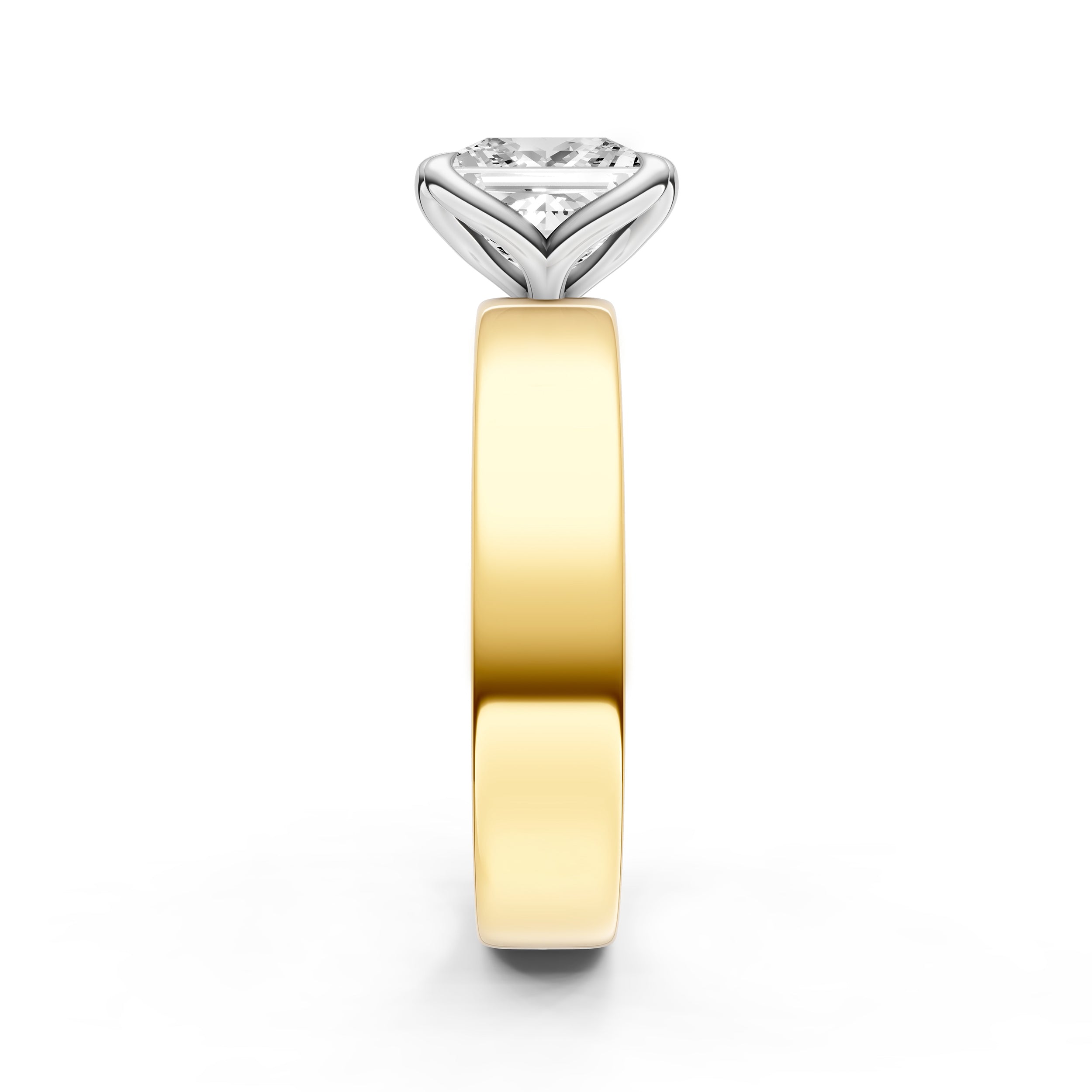 Petal Wide Engagement Ring (Princess Cut) Birmingham Jewelry Engagement Ring Birmingham Jewelry 