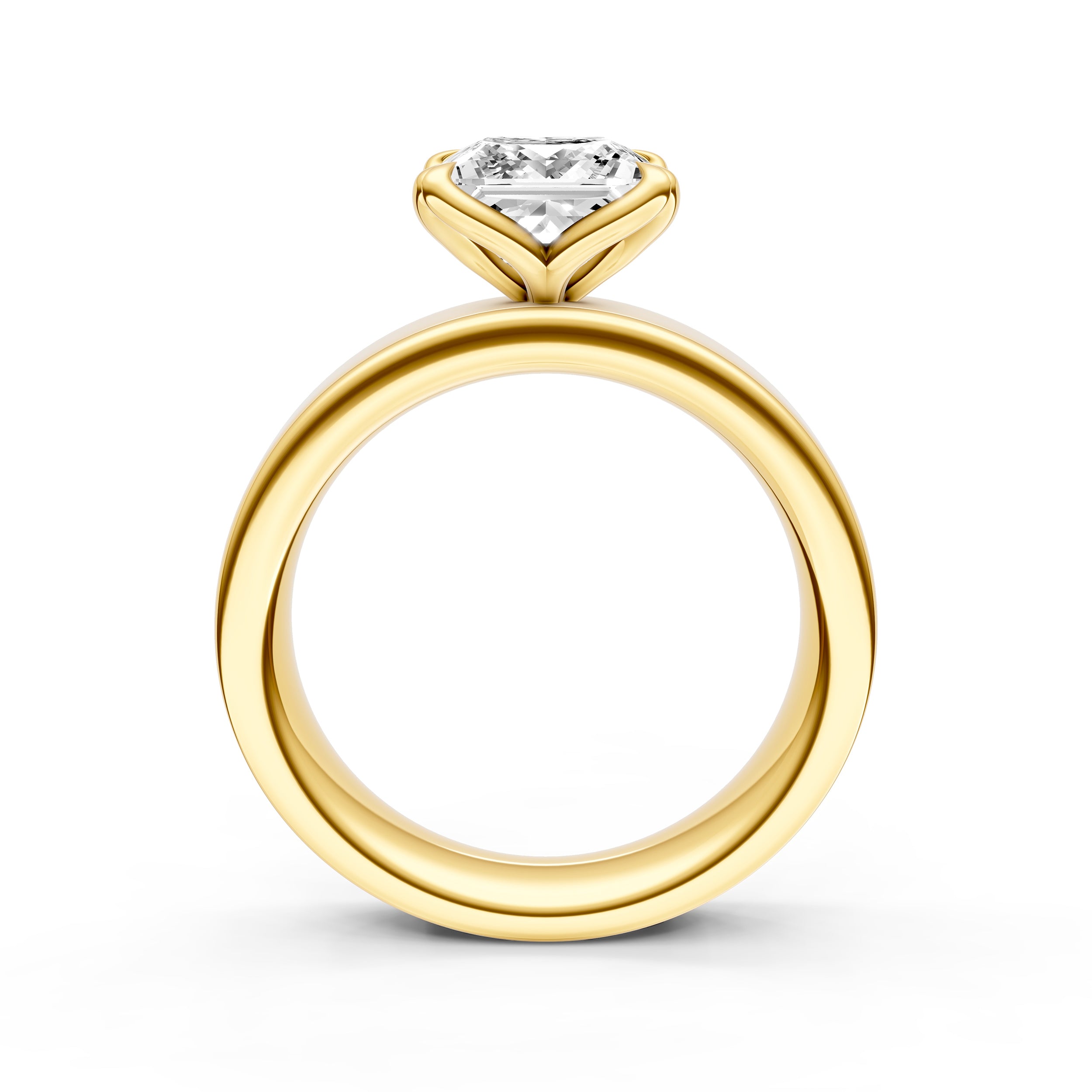 Petal Wide Engagement Ring (Princess Cut) Birmingham Jewelry Engagement Ring Birmingham Jewelry 
