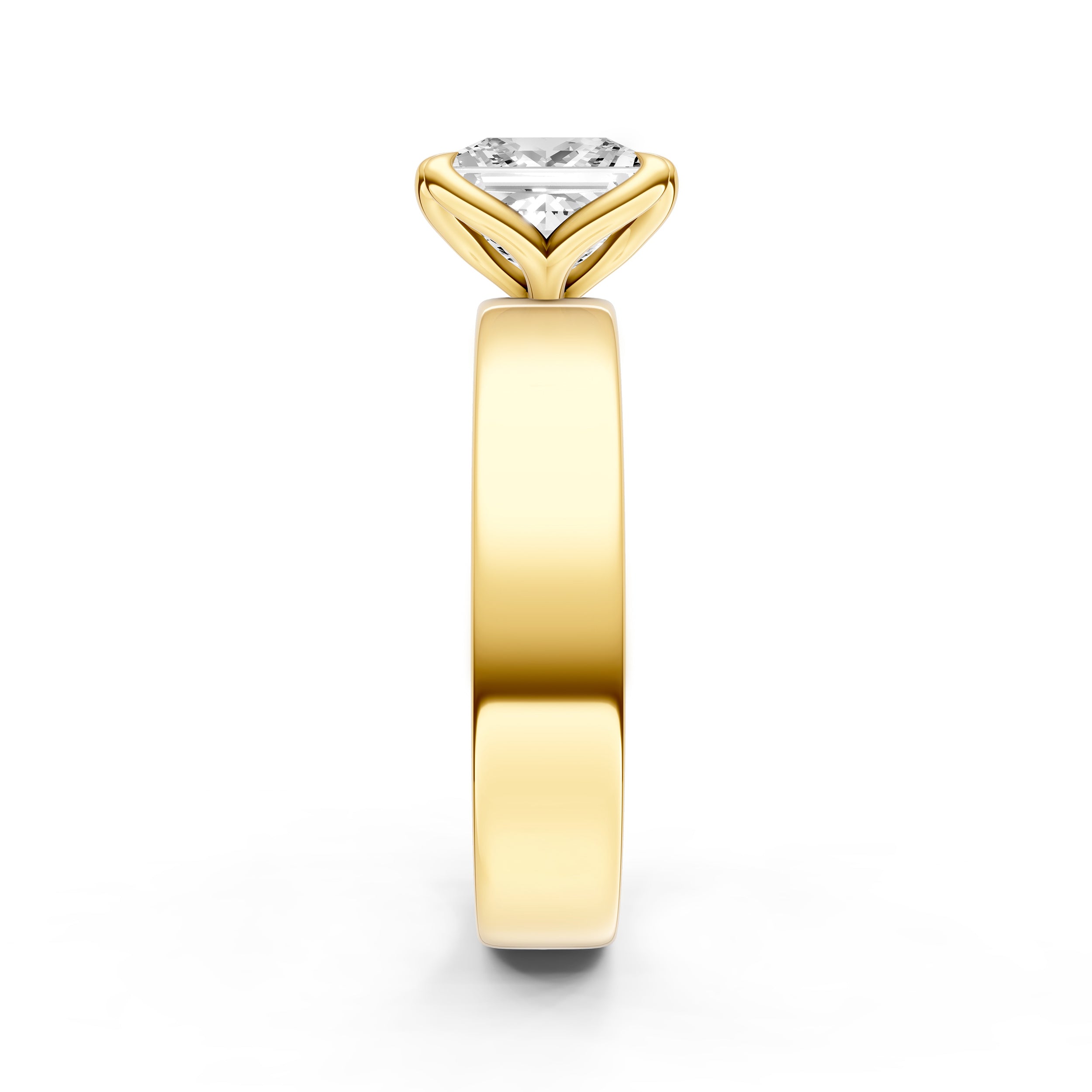 Petal Wide Engagement Ring (Princess Cut) Birmingham Jewelry Engagement Ring Birmingham Jewelry 