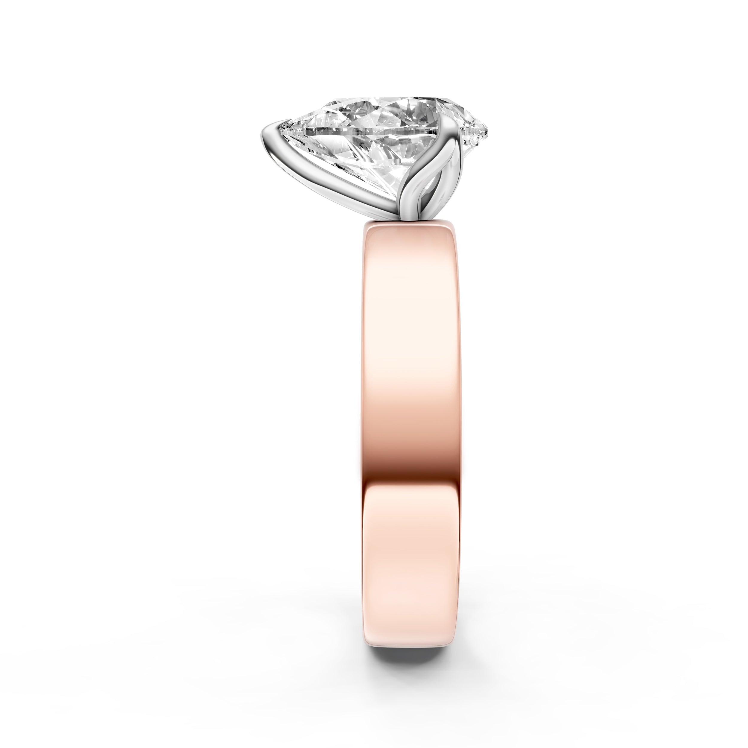 Petal Wide Engagement Ring (Pear Shape)