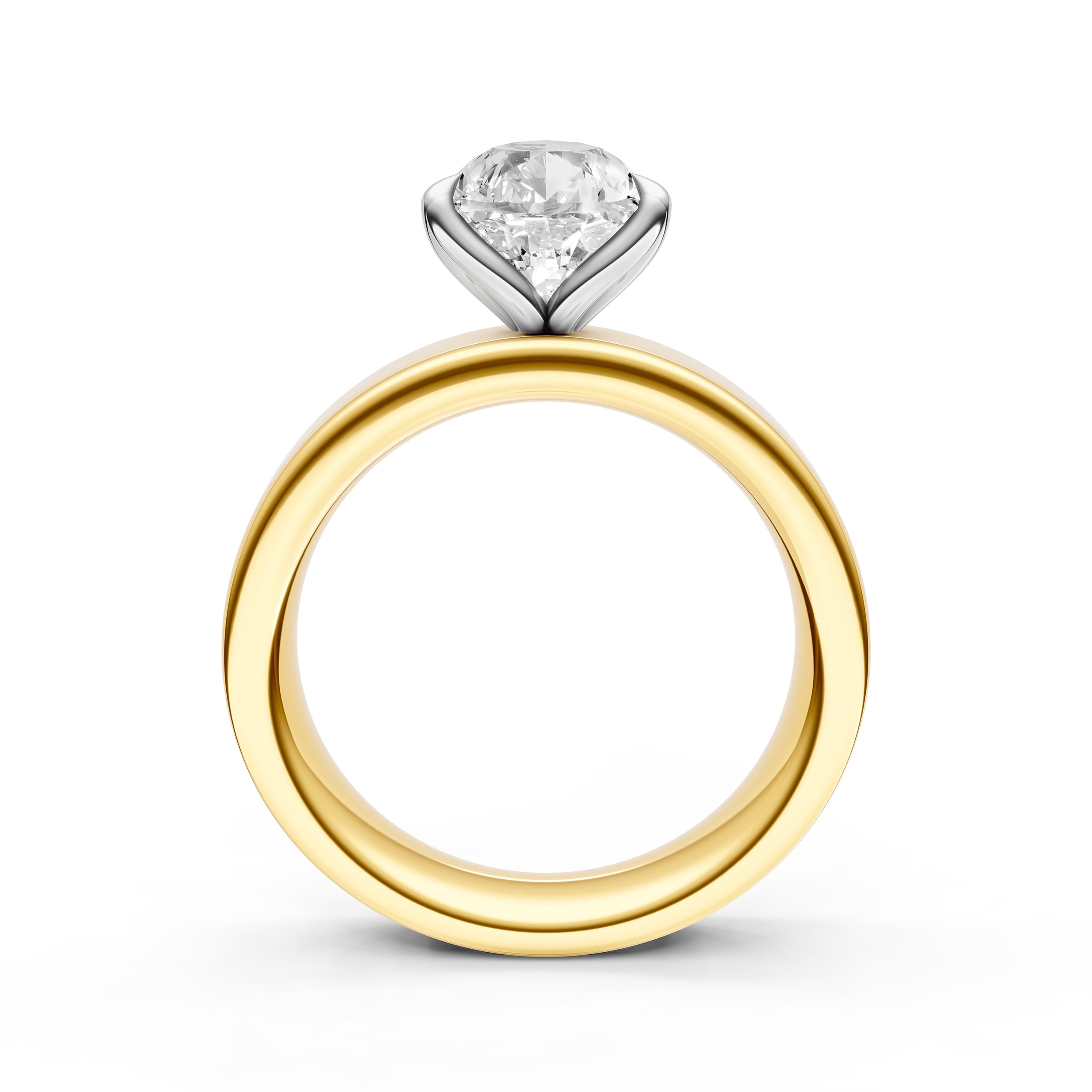Petal Wide Engagement Ring (Pear Shape)
