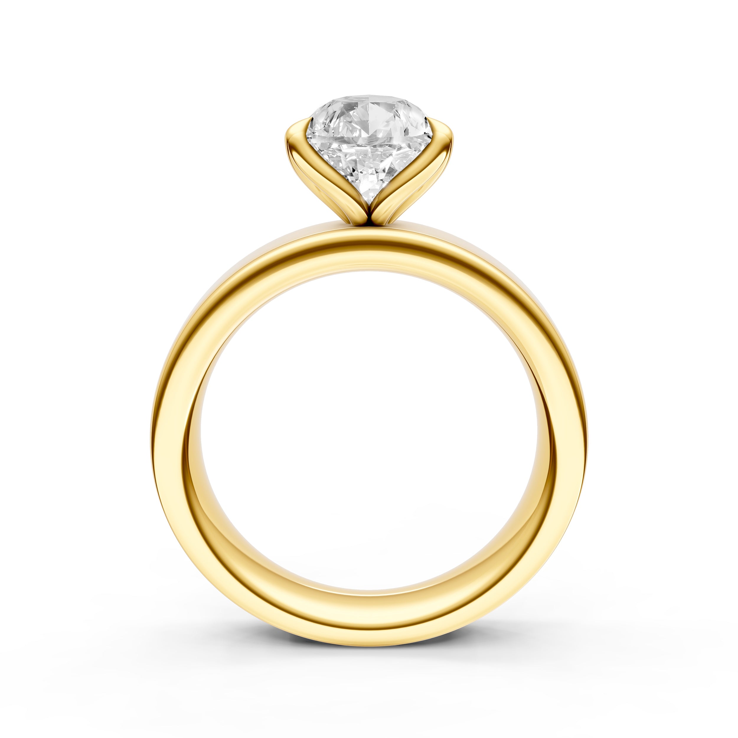 Petal Wide Engagement Ring (Pear Shape)