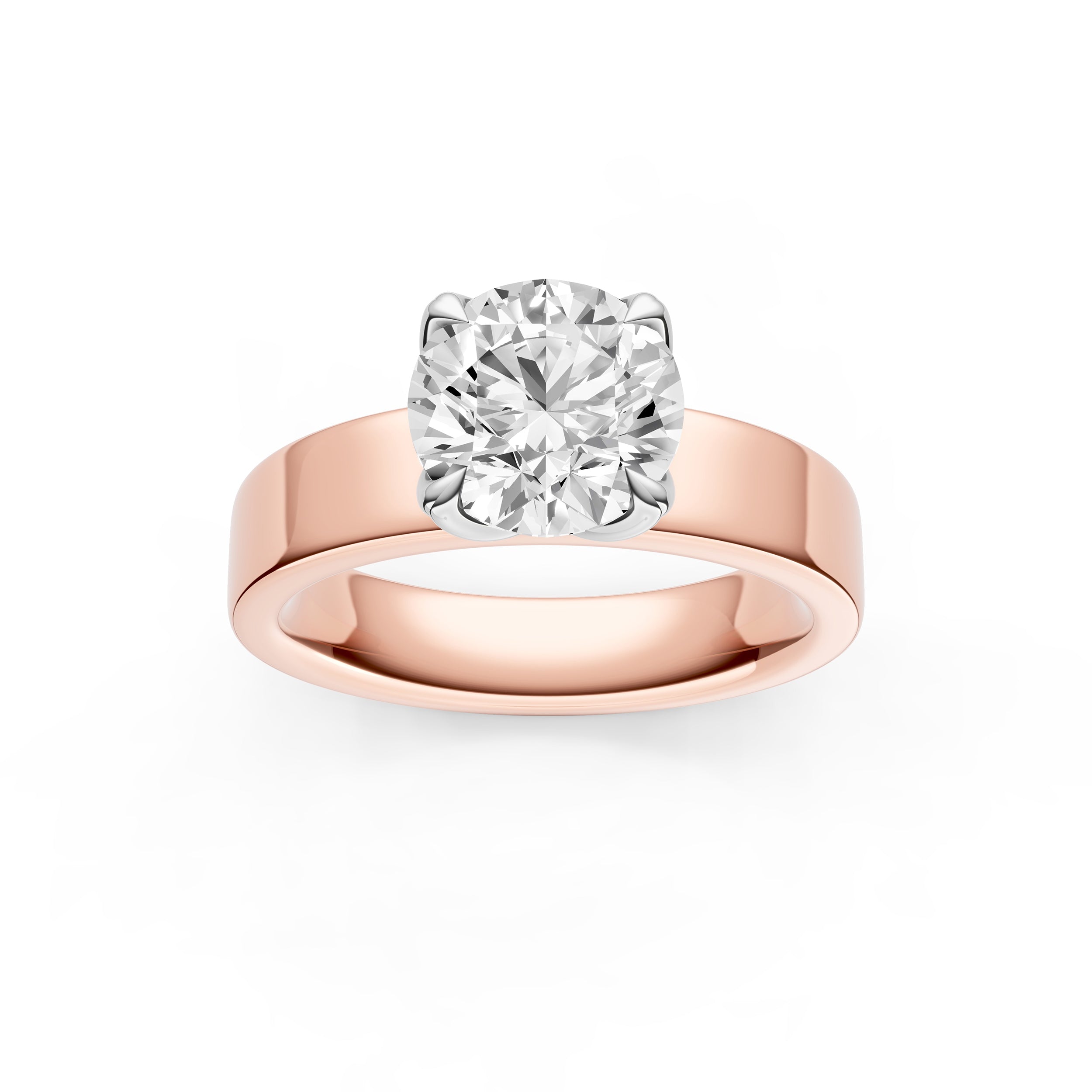 Petal Wide Engagement Ring (Round) Birmingham Jewelry Engagement Ring Birmingham Jewelry 