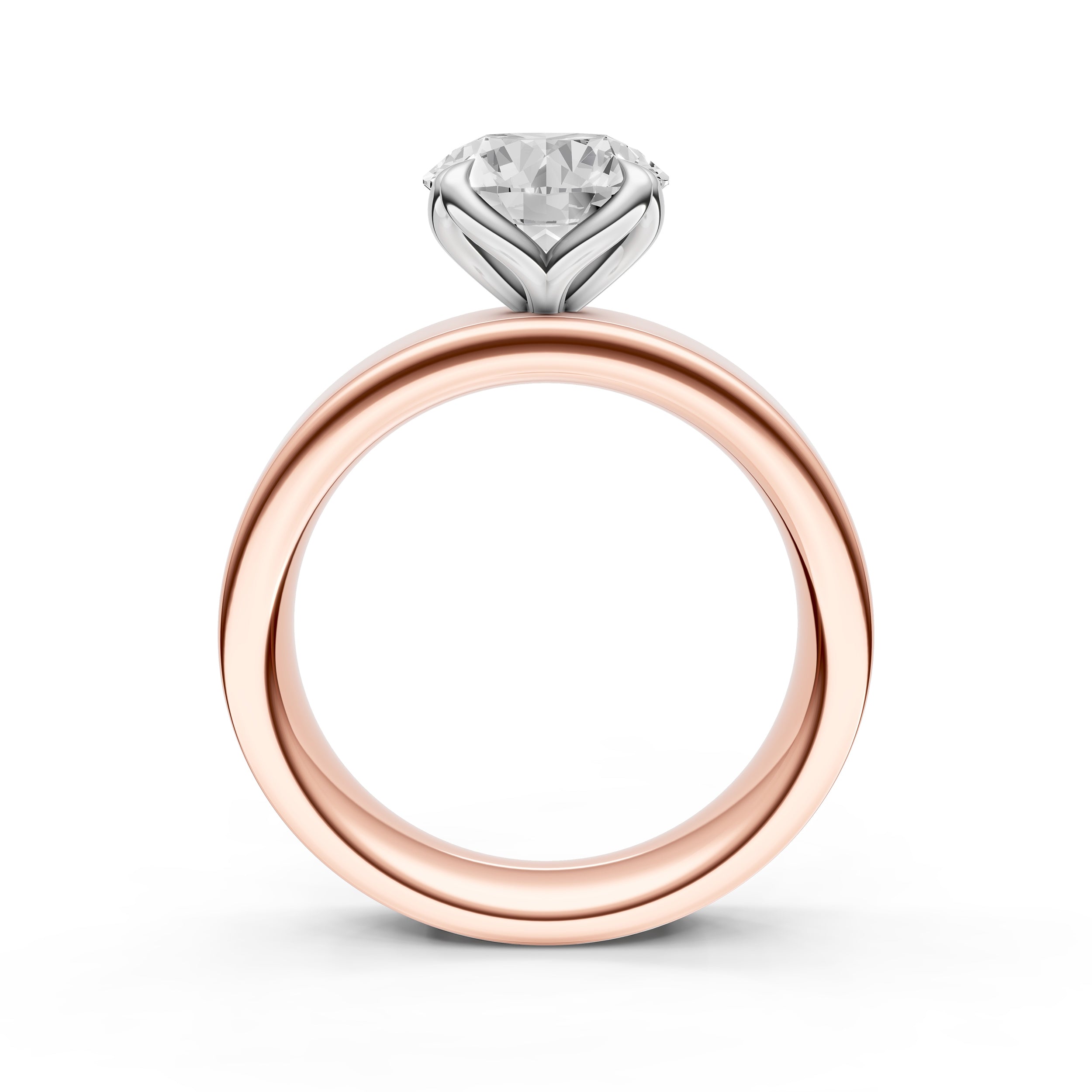 Petal Wide Engagement Ring (Round) Birmingham Jewelry Engagement Ring Birmingham Jewelry 