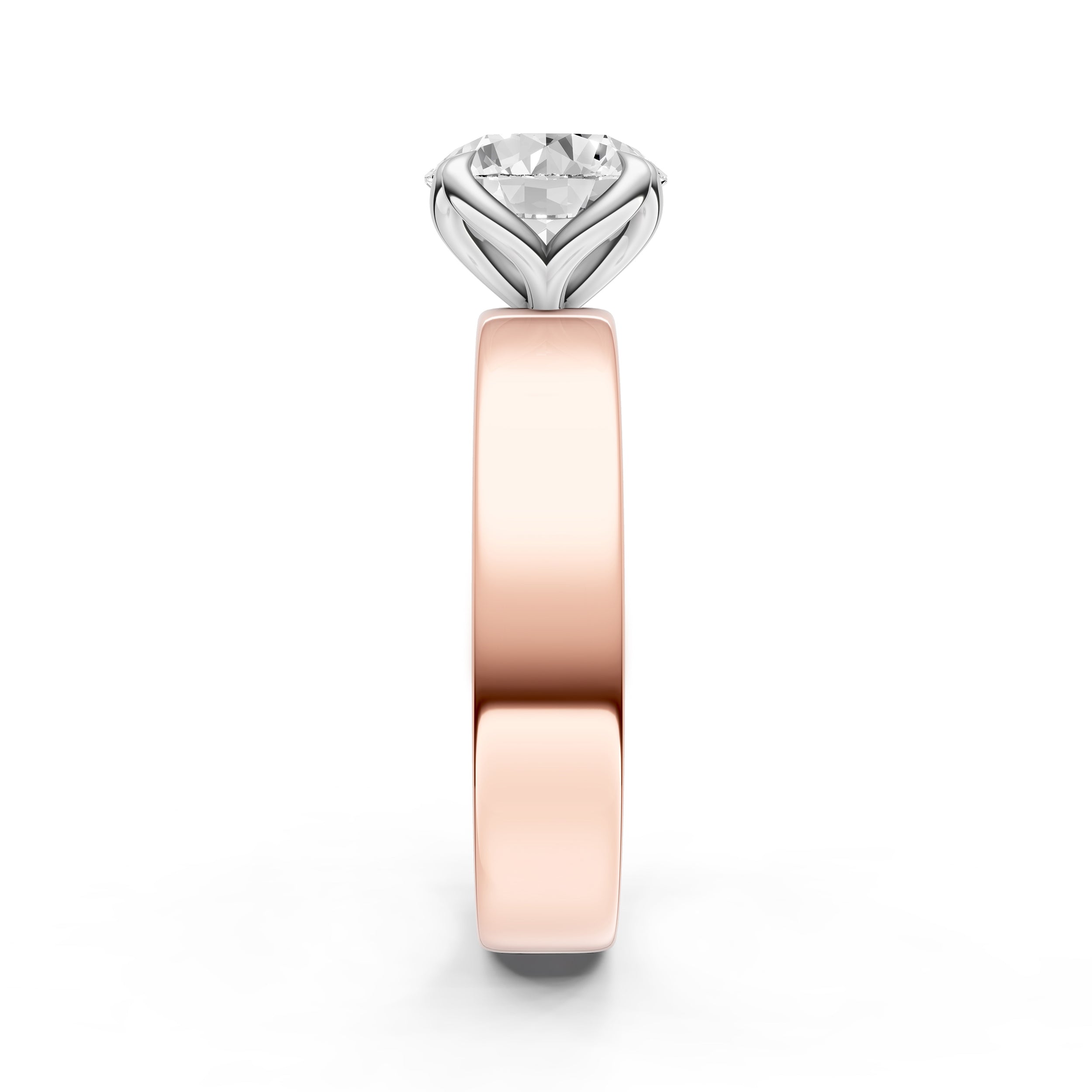 Petal Wide Engagement Ring (Round) Birmingham Jewelry Engagement Ring Birmingham Jewelry 