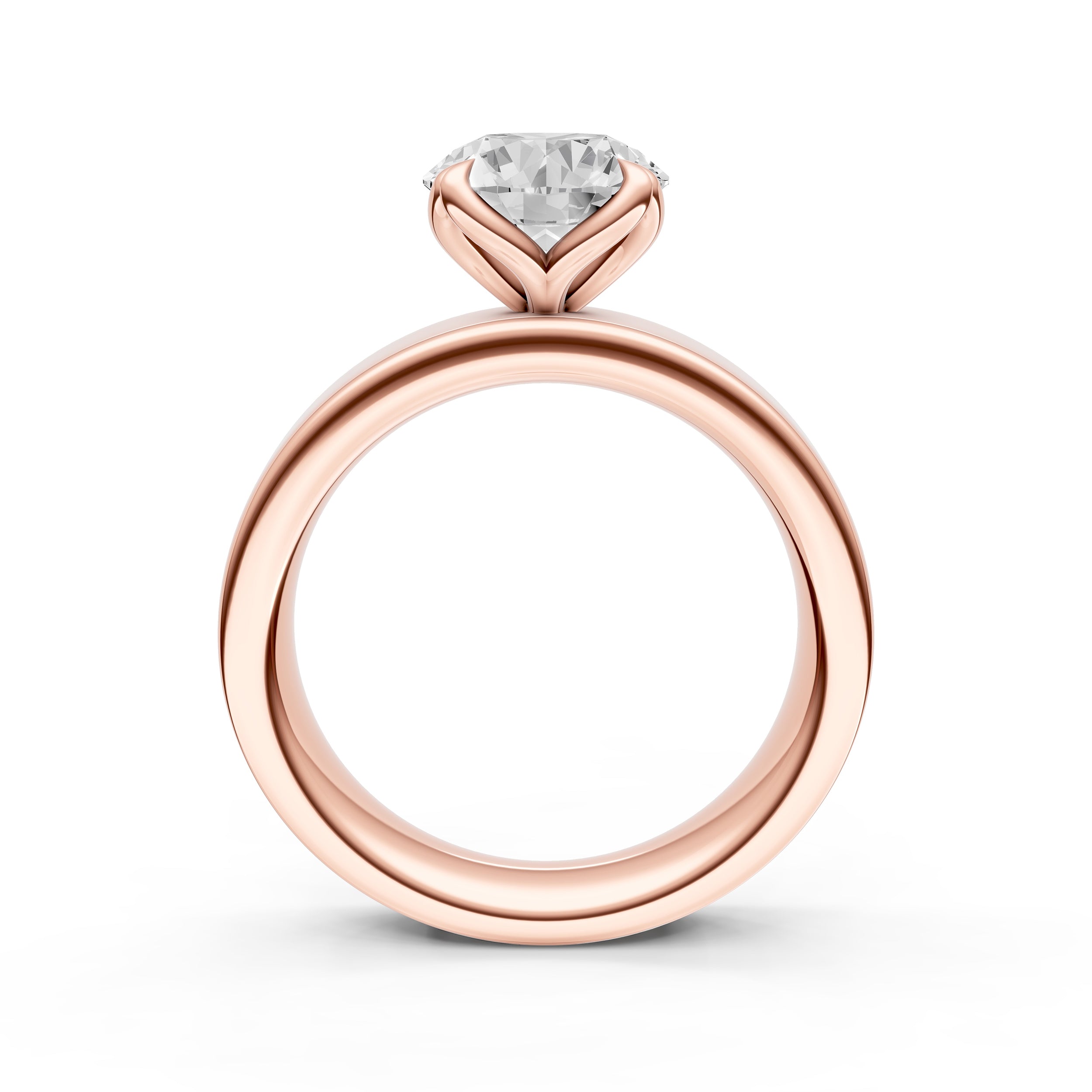 Petal Wide Engagement Ring (Round) Birmingham Jewelry Engagement Ring Birmingham Jewelry 