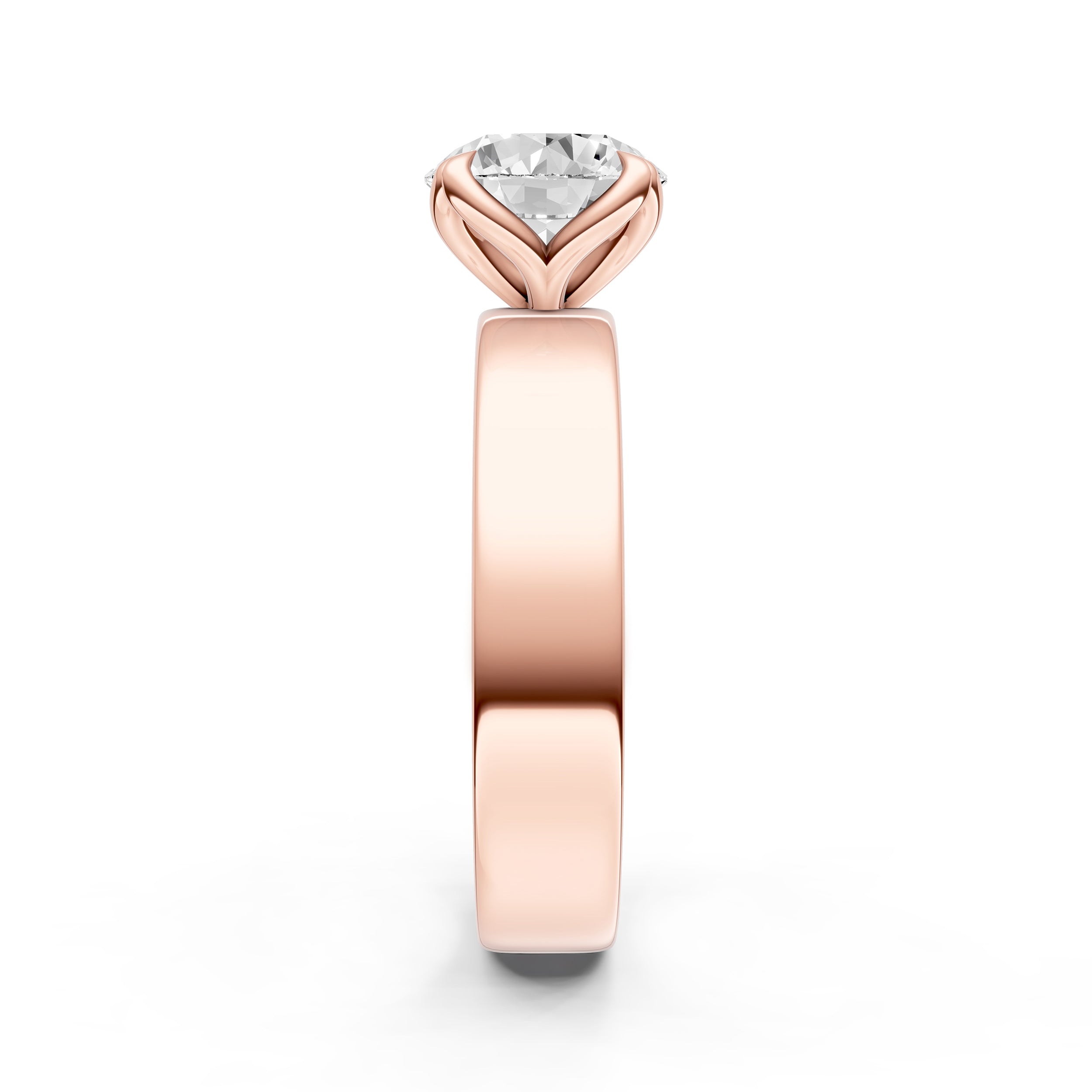 Petal Wide Engagement Ring (Round) Birmingham Jewelry Engagement Ring Birmingham Jewelry 