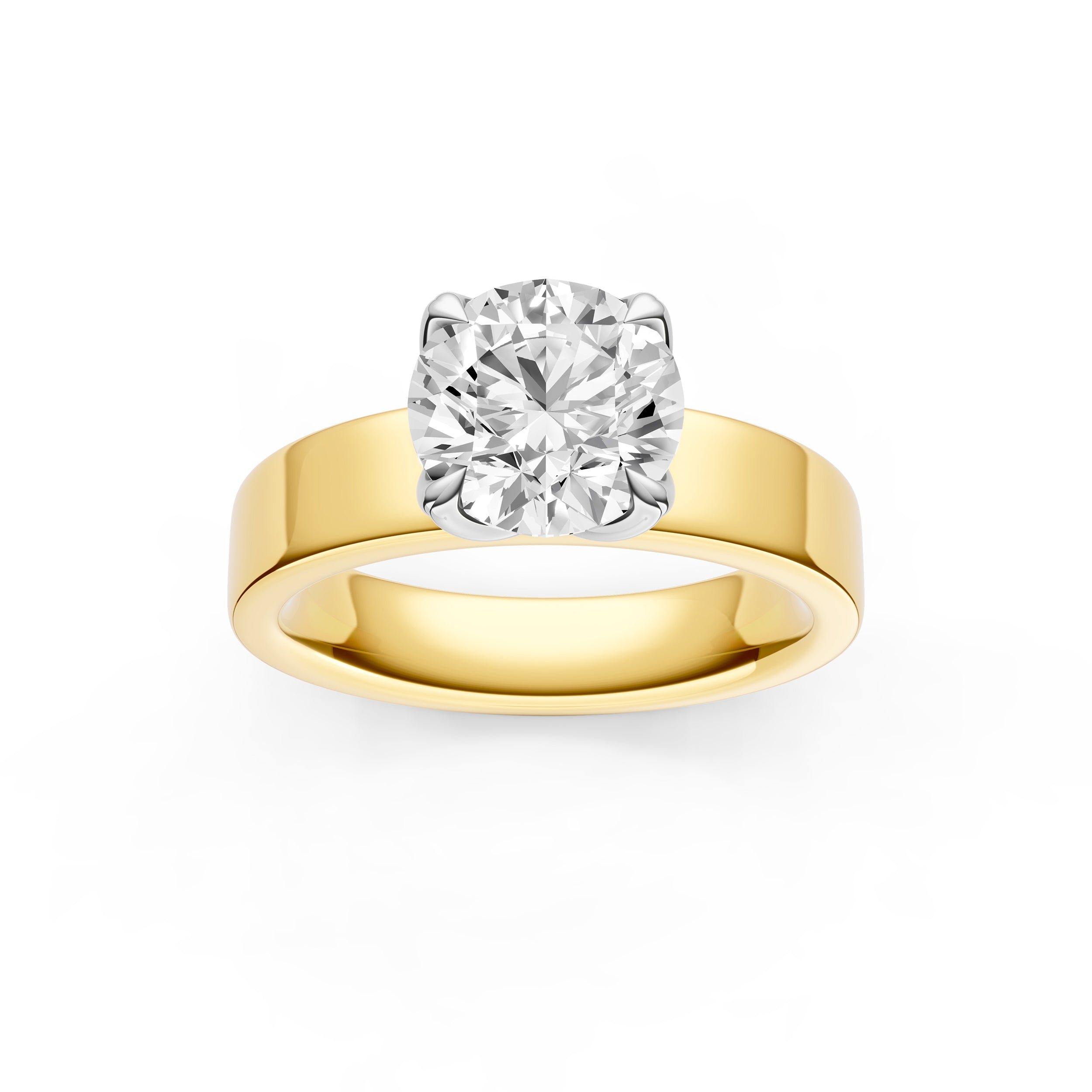 Petal Wide Engagement Ring (Round) Birmingham Jewelry Engagement Ring Birmingham Jewelry 