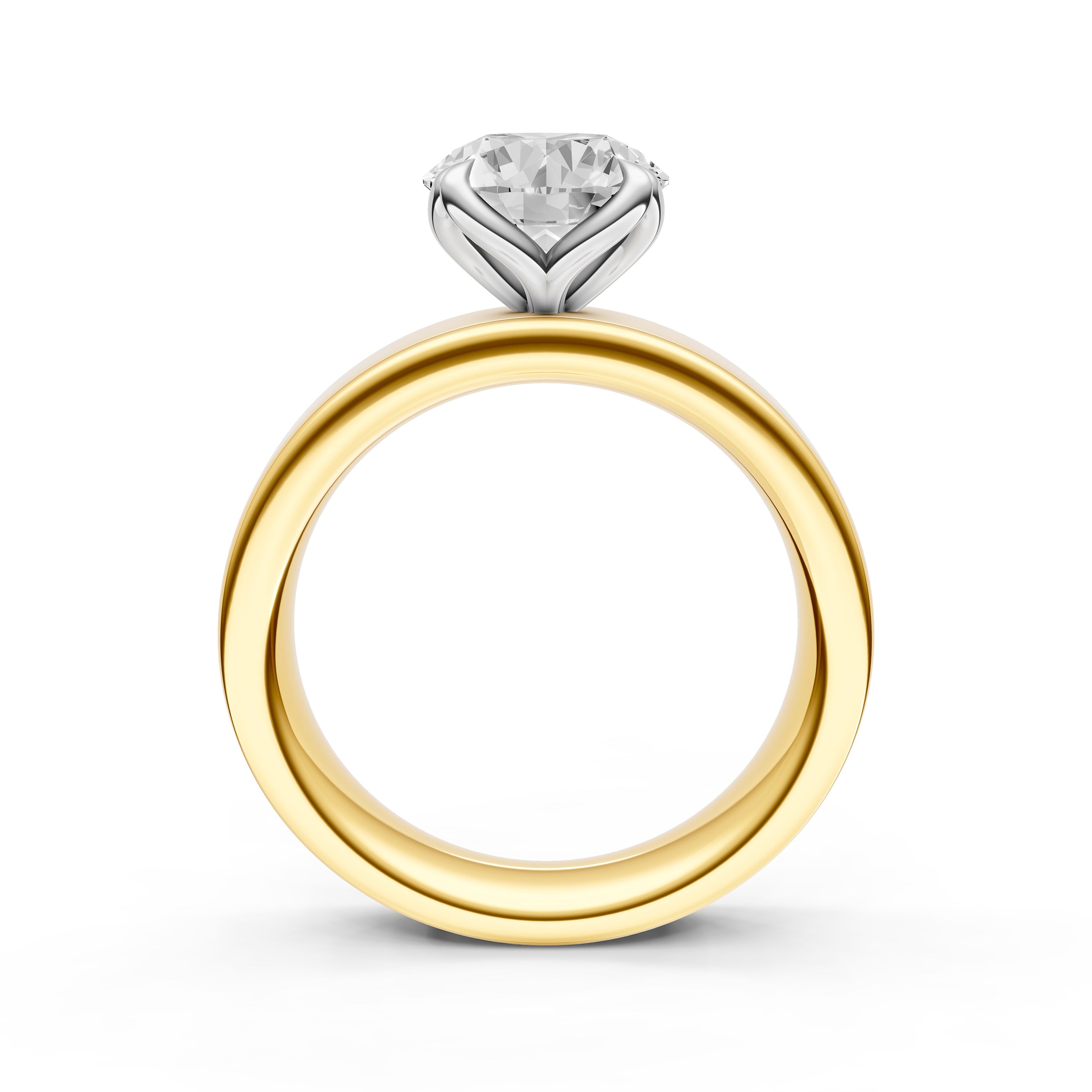 Petal Wide Engagement Ring (Round) Birmingham Jewelry Engagement Ring Birmingham Jewelry 