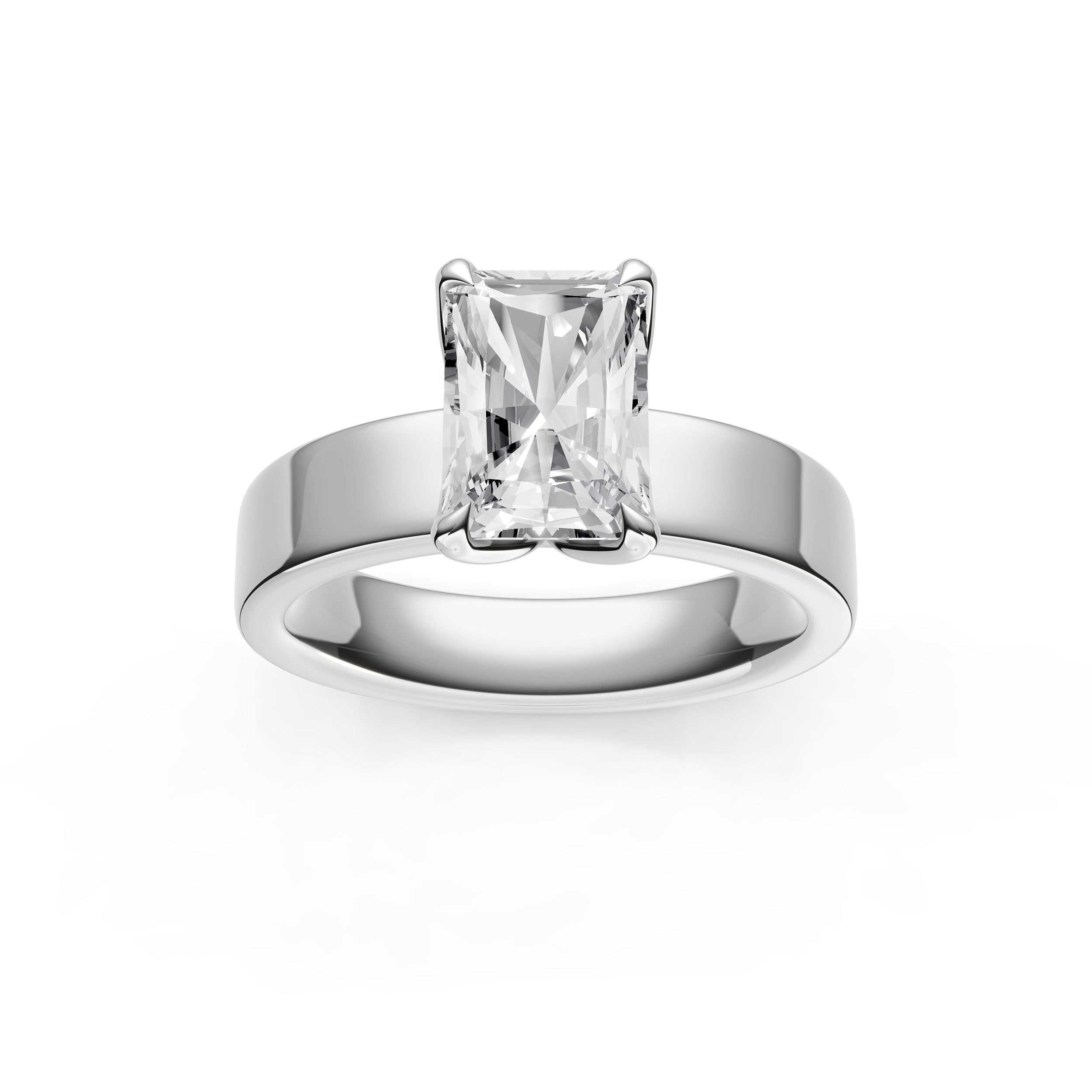 Petal Wide Engagement Ring (Radiant) Birmingham Jewelry Engagement Ring Birmingham Jewelry 